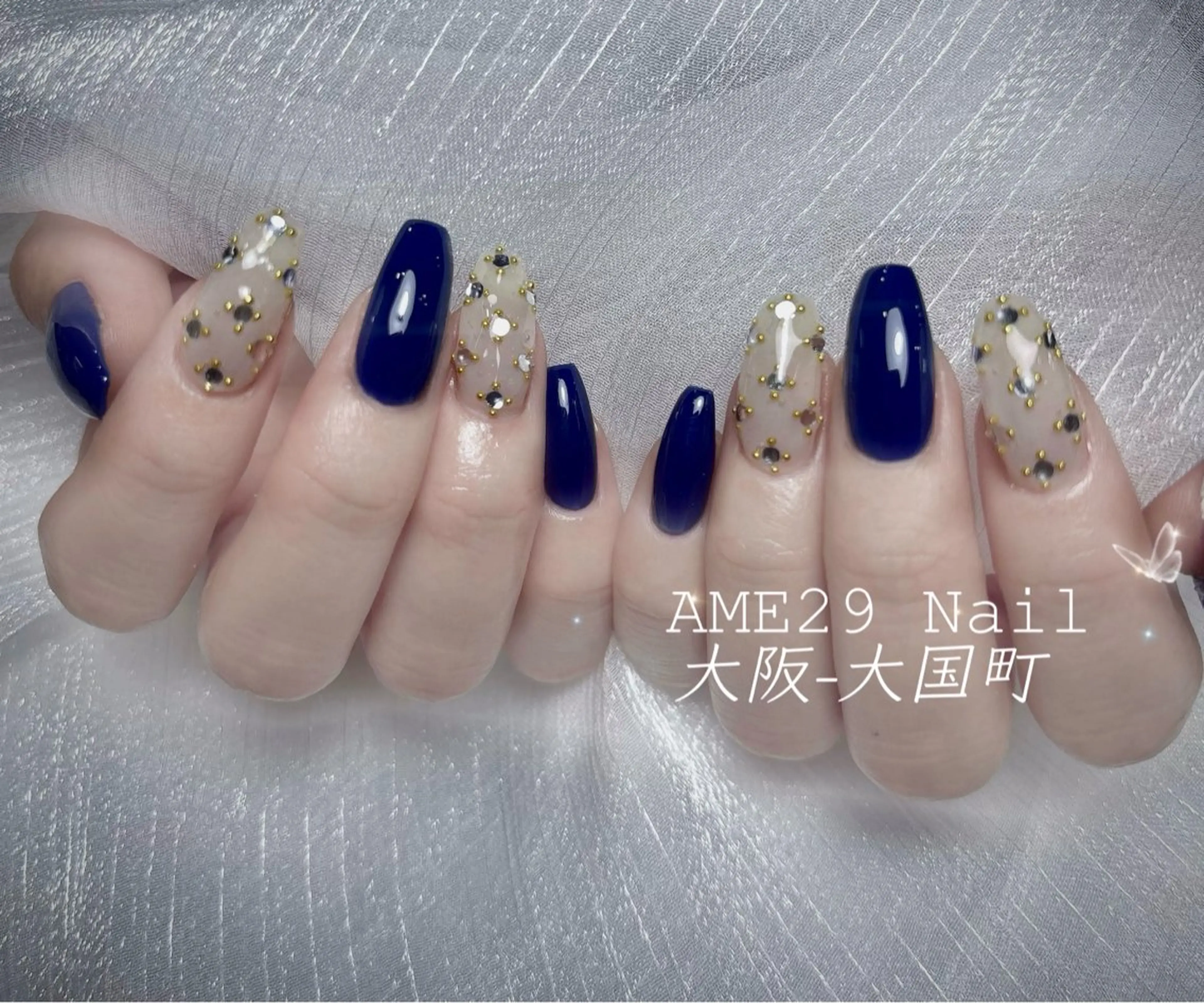 ロング カラー ハンドネイル AME29 Nail ネイルサロンのネイルデザイン