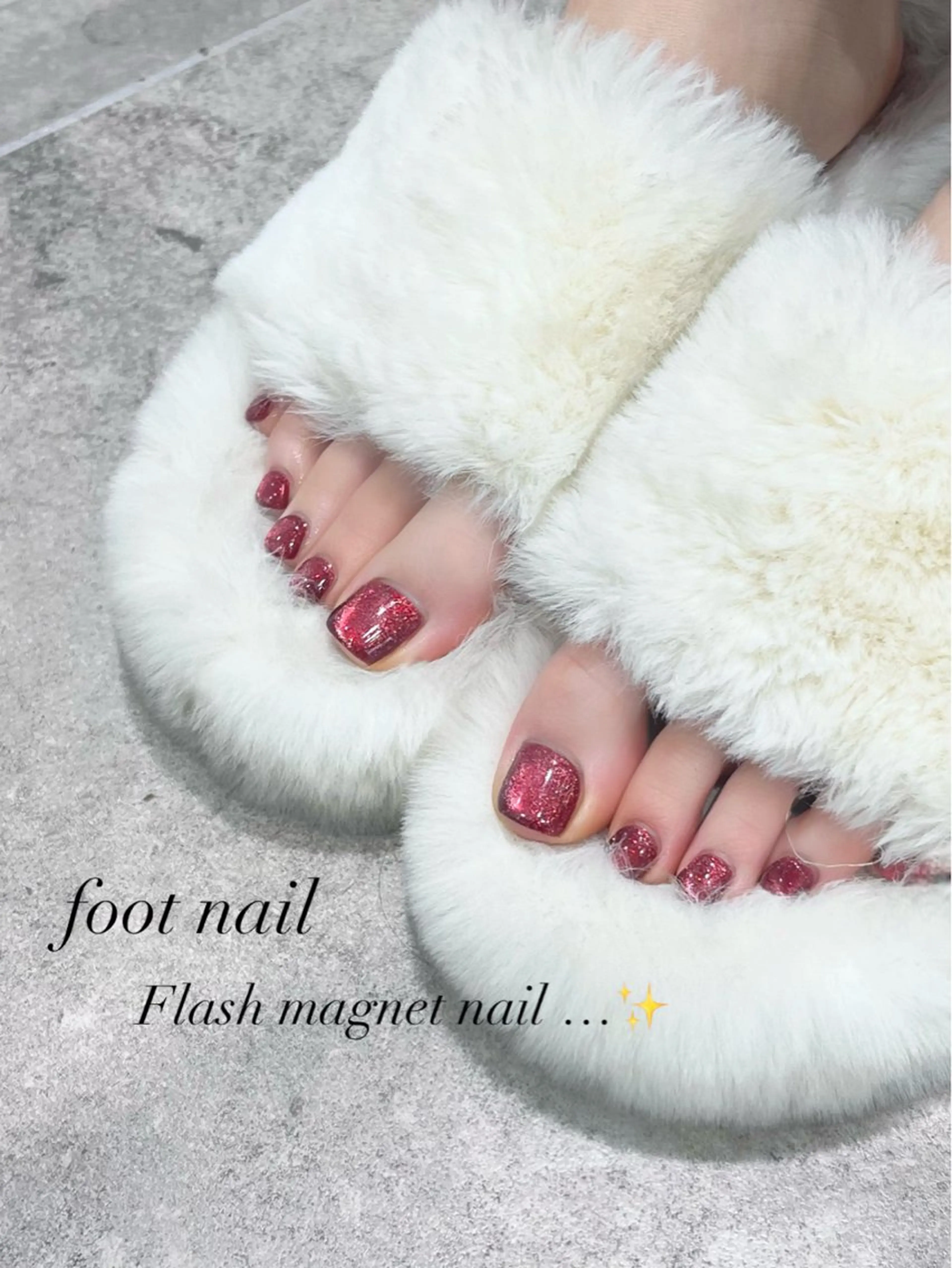 ネイル フラッシュネイル フラッシュマグ マグネットネイル フットネイル MSLASH SOL 鈴木/トレンドネイルのネイルデザイン