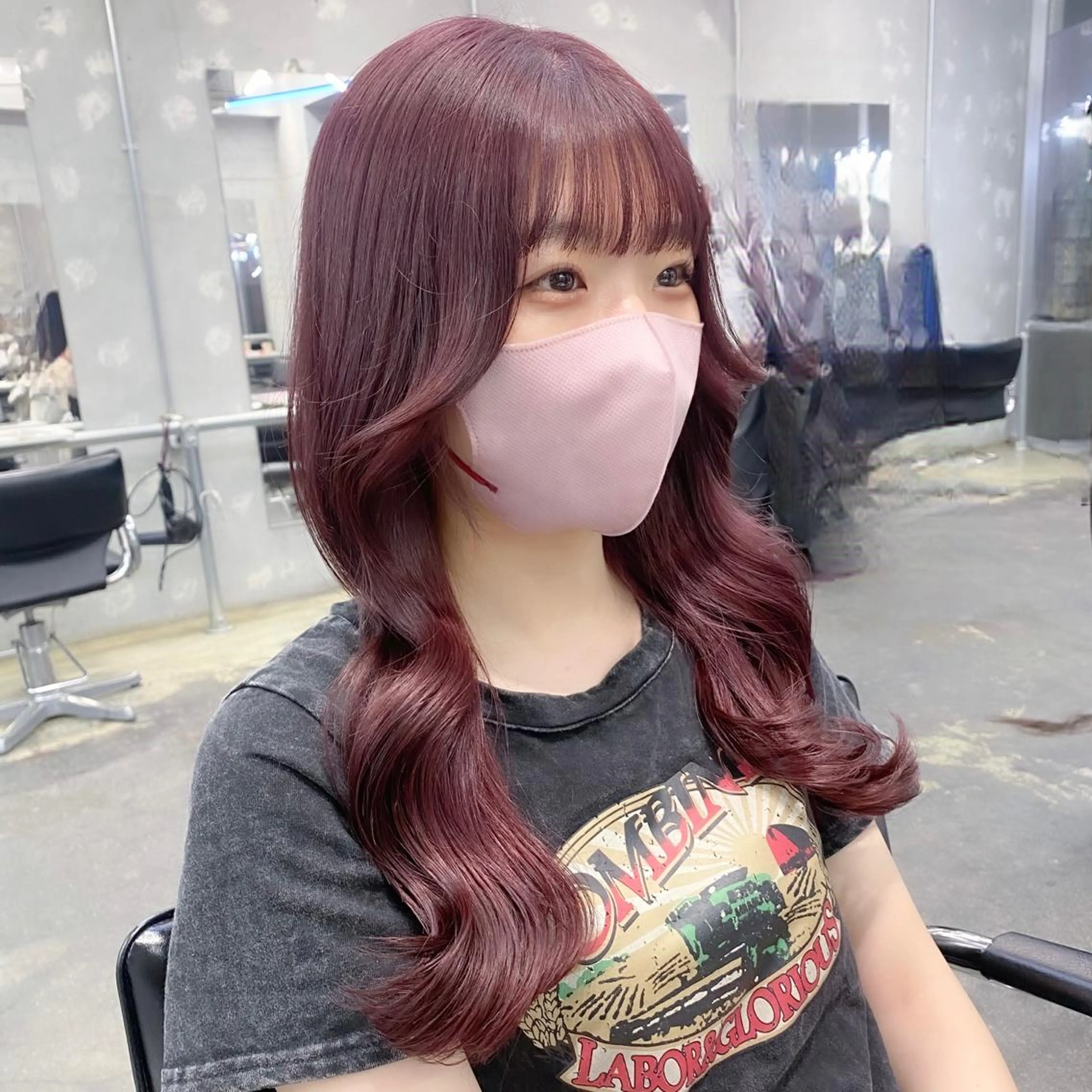 ロング カラー カット ヘアカラー トリートメント 💗💗韓国レイヤー yu-ki💗💗のヘアスタイル