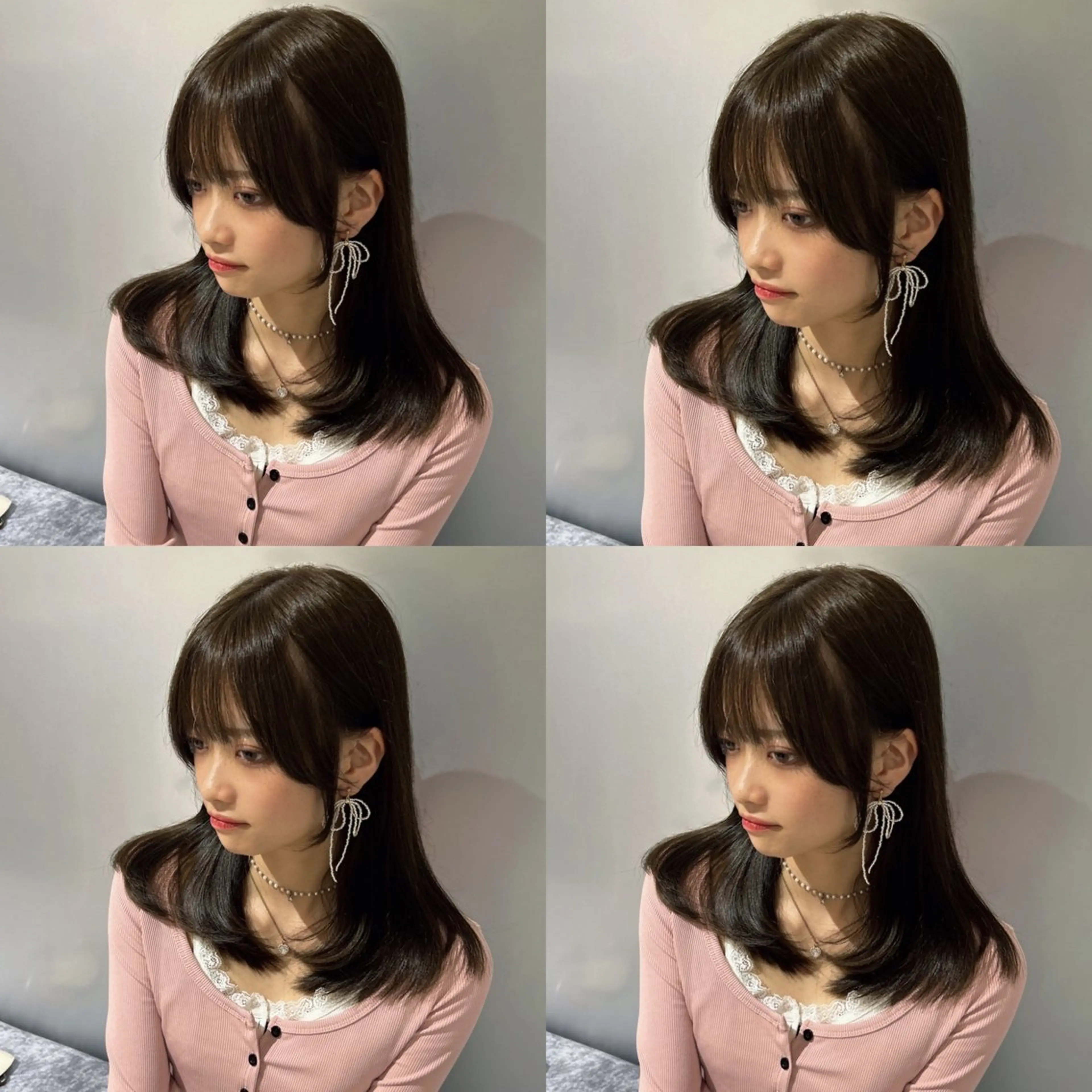 ロング カラー オリーブグレー カット ヘアカラー 縮毛矯正 トリートメント レイヤーカット/ 縮毛矯正🇰🇷早坂のヘアスタイル