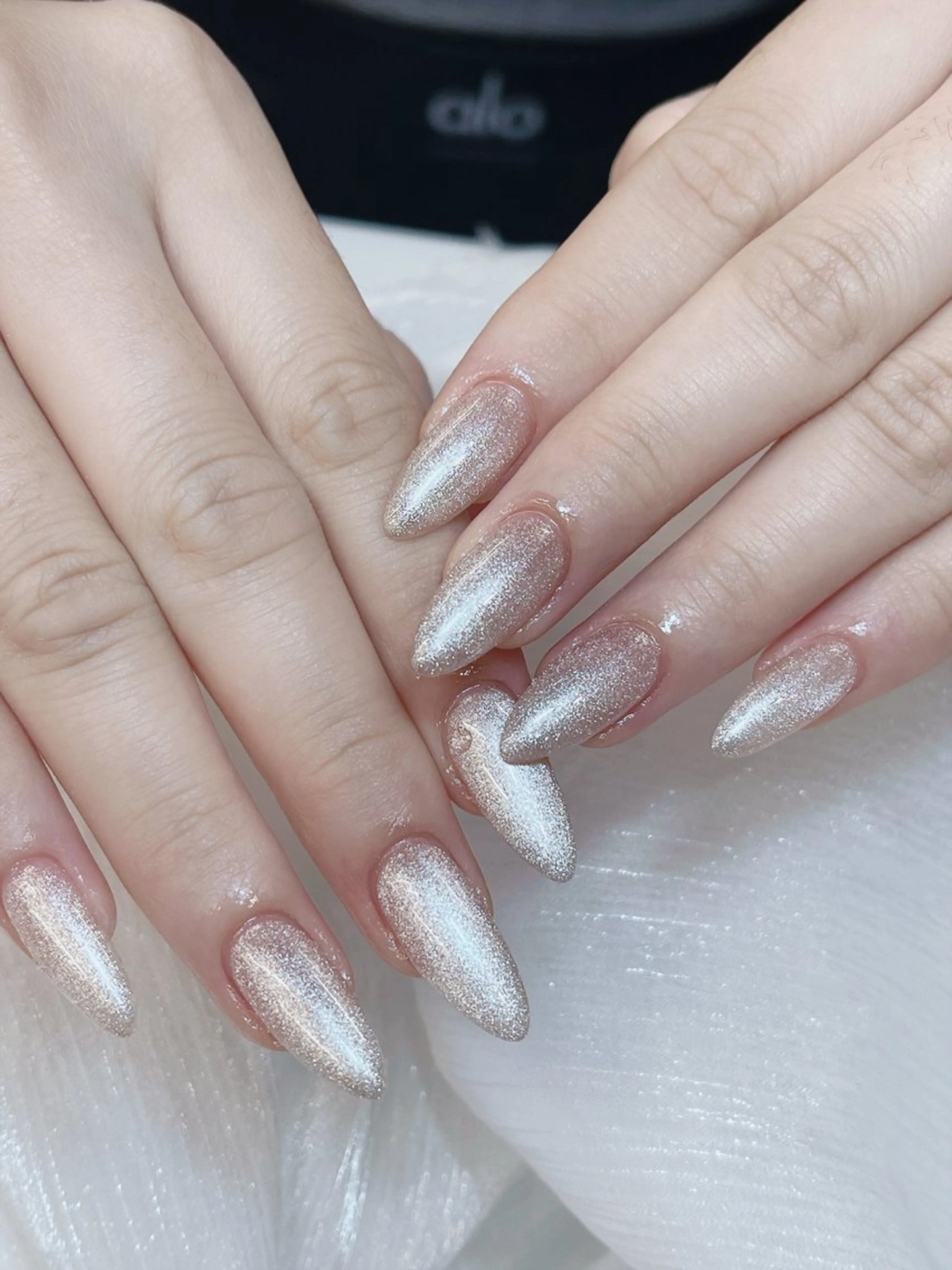 ネイル チークネイル 成人式 フレンチネイル グラデーション 氷ネイル・うるうるネイル ハンドネイル DUO   MI nail salonのネイルデザイン