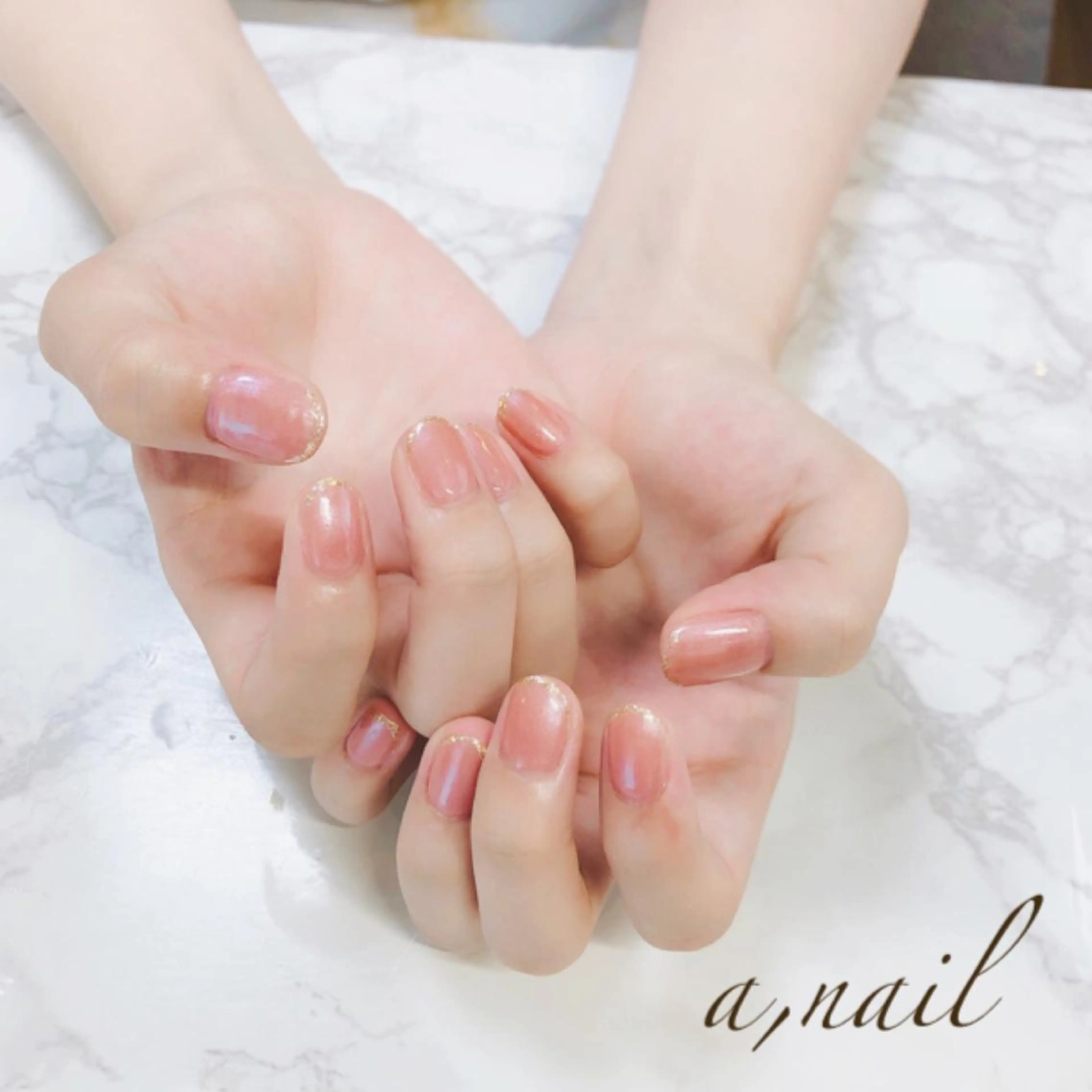 ネイル フットネイル フレンチネイル ジェルネイル グラデーション ラメ(グリッター) ハンドネイル ネイルサロン エーネイルのネイルデザイン