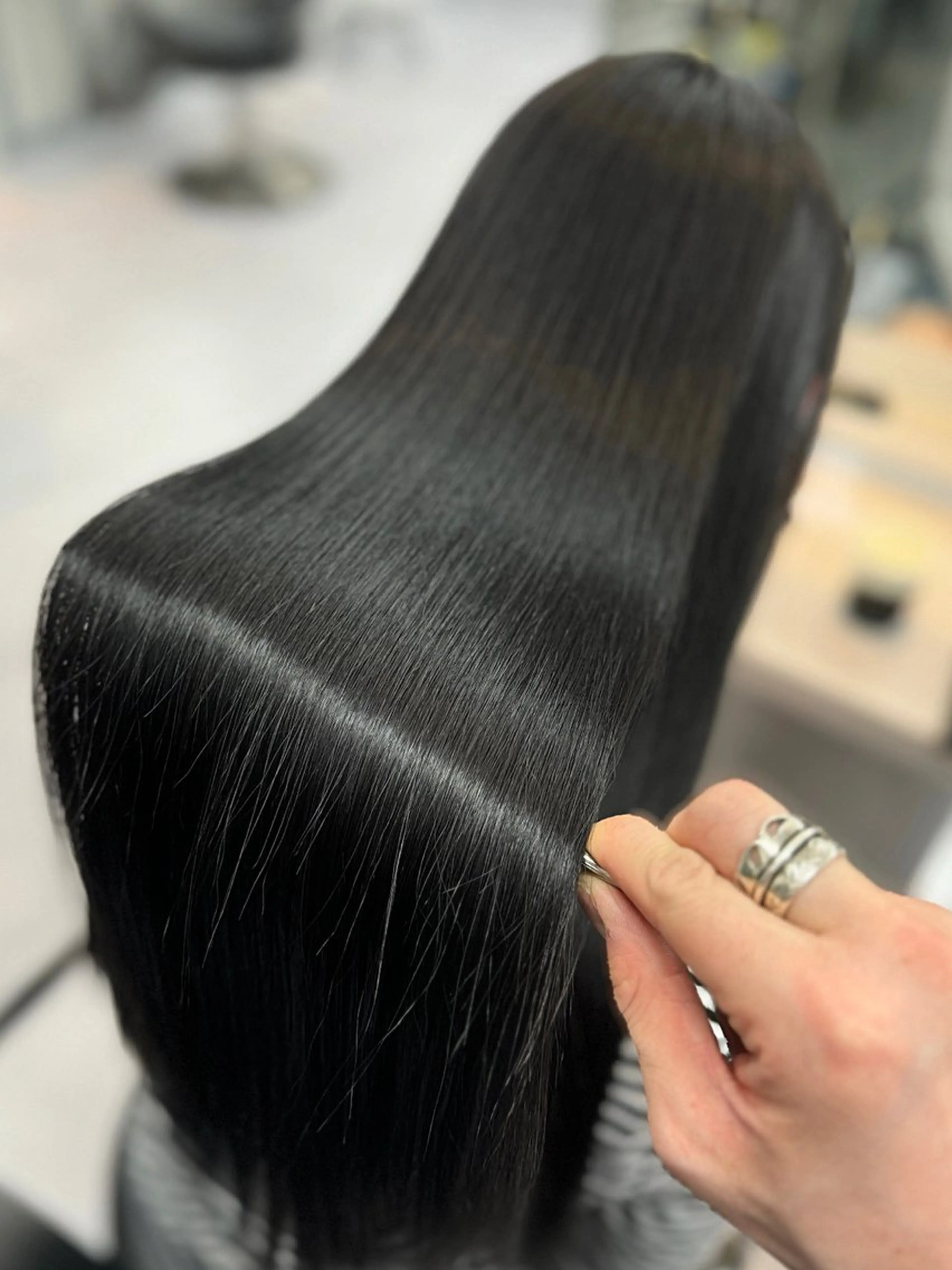 ロング カット 縮毛矯正 トリートメント 野口聖矢/縮毛矯正 髪質改善/ViVIEのヘアスタイル