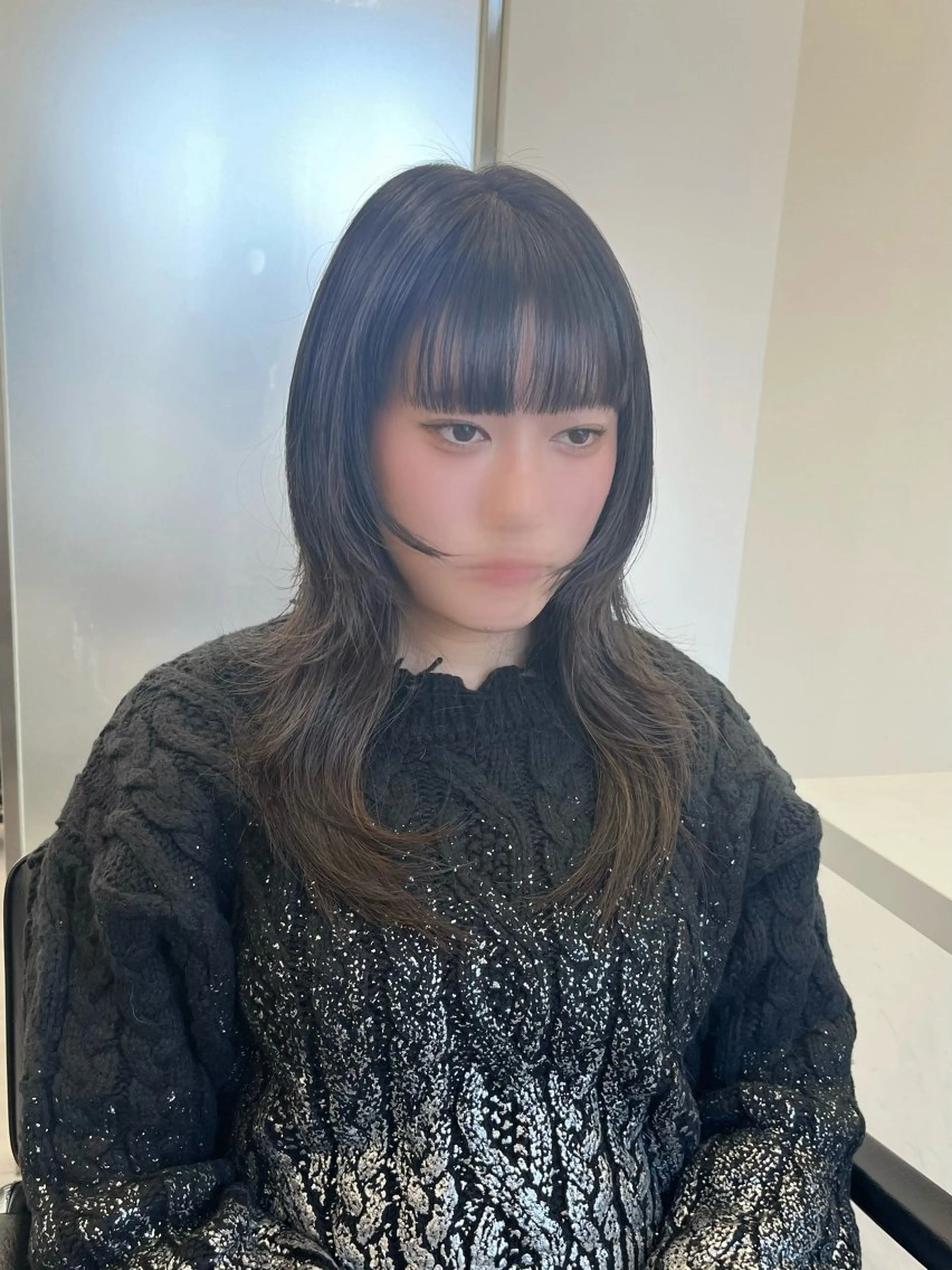 セミロング カット 韓国レイヤーカット/ chikaのヘアスタイル