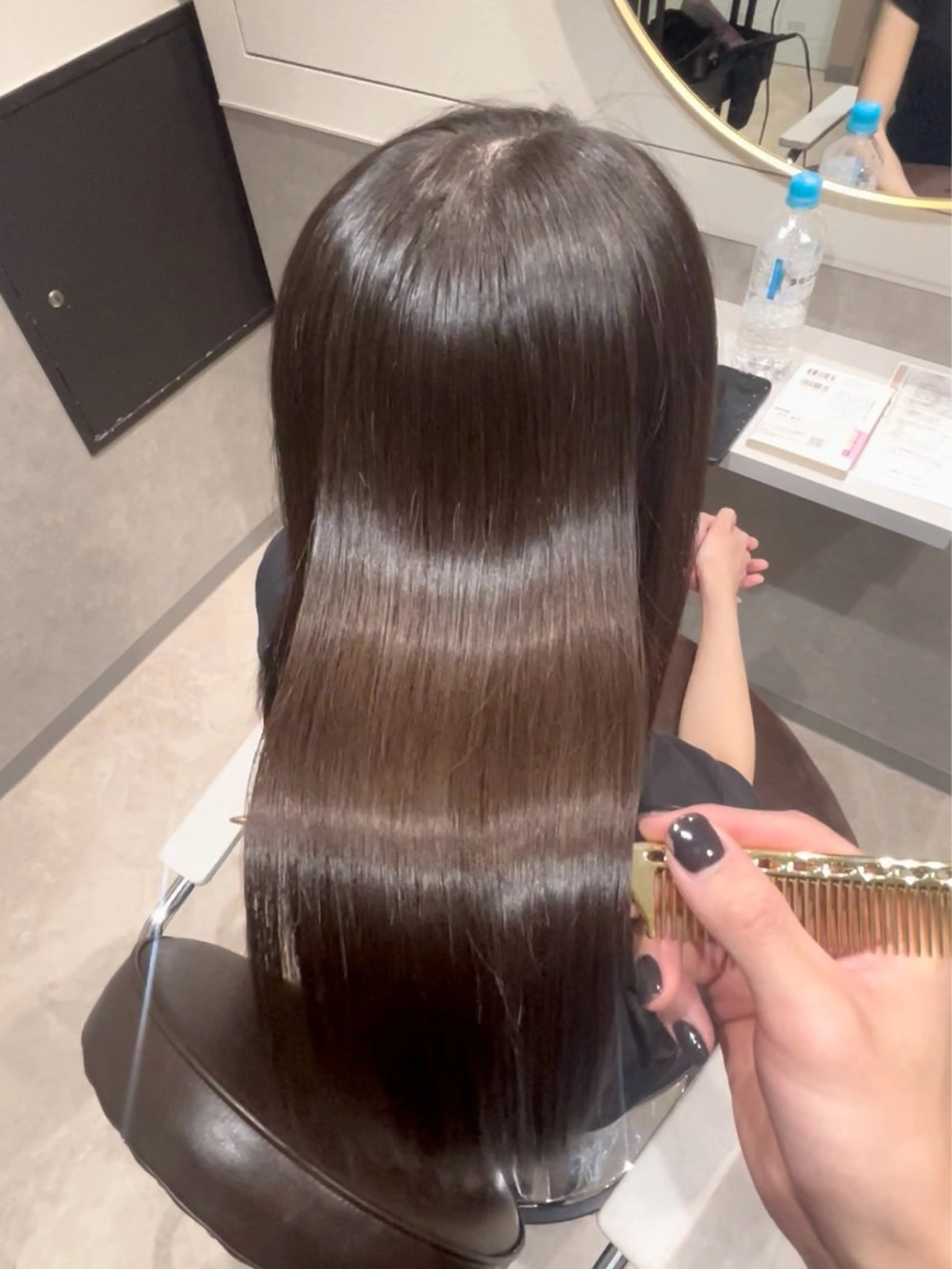 ロング カット ヘアカラー 縮毛矯正 トリートメント 銀座⭐️髪質改善⭐️ 平中　留生のヘアスタイル