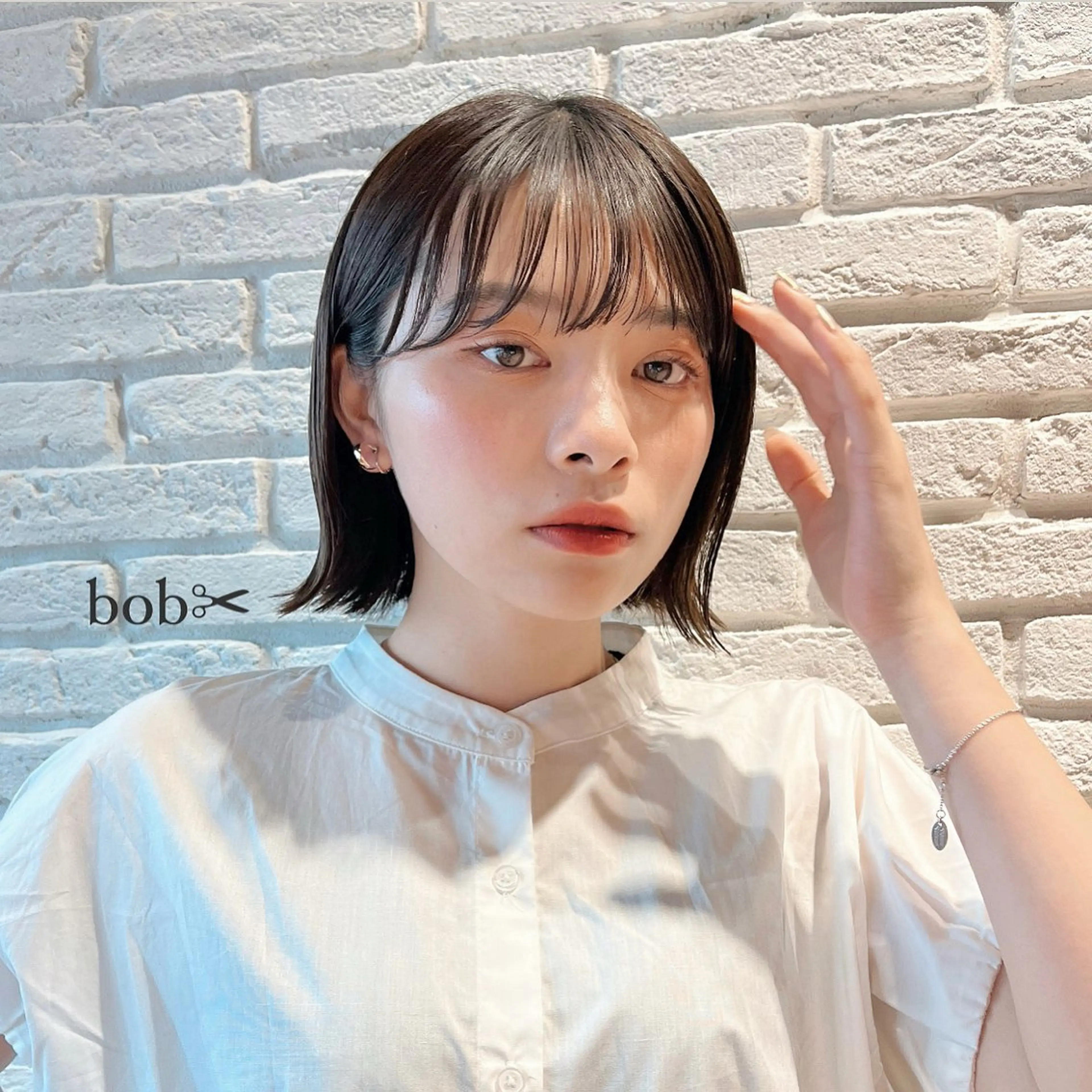 ショート カラー ヘアアレンジ ボブ 🌱ボブ/レイヤー/ ベージュ/あやみ✨のヘアスタイル