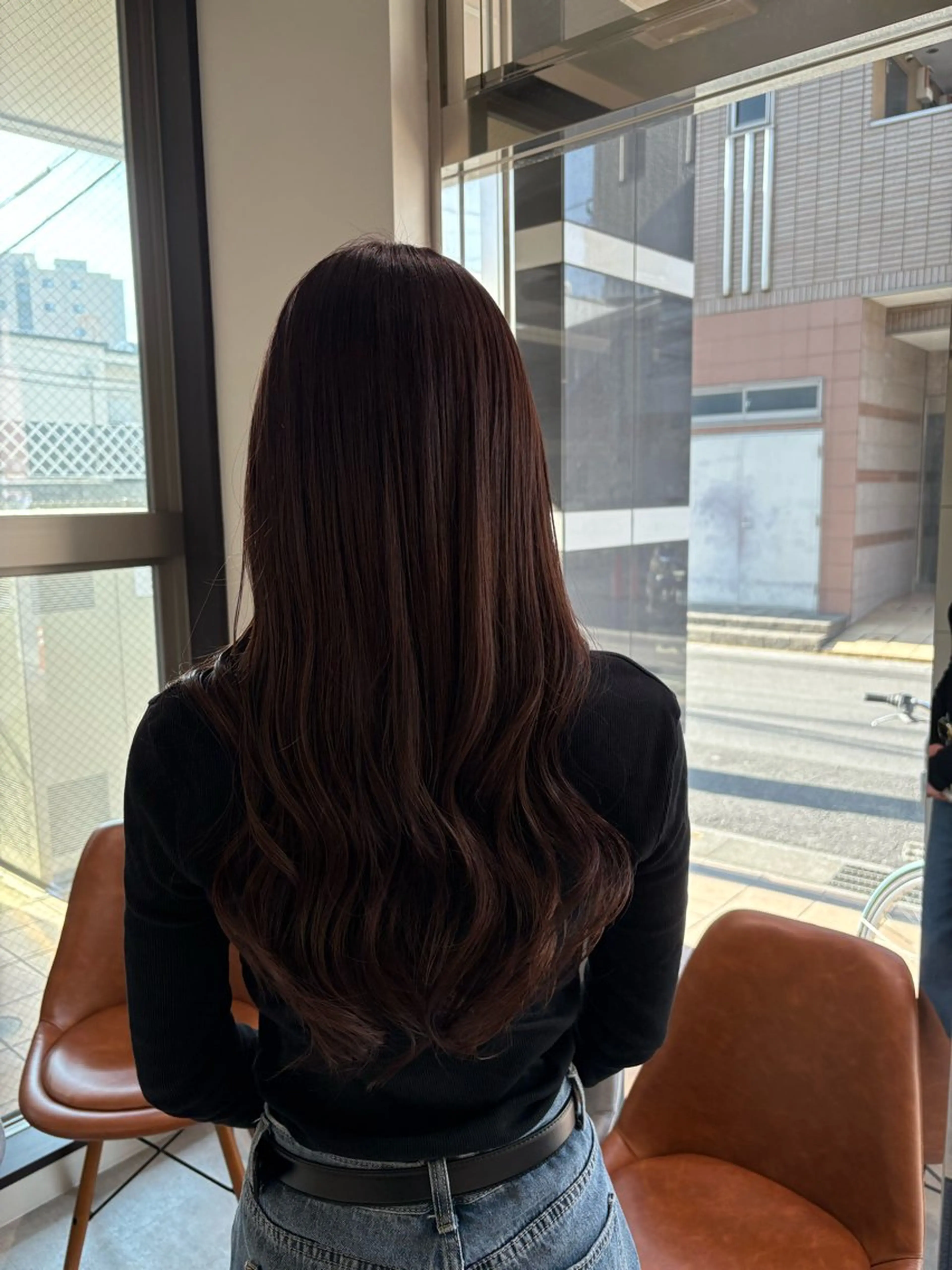 ロング カラー ラベンダーカラー ラベンダーピンク ピンクカラー ⠀ さおりのヘアスタイル
