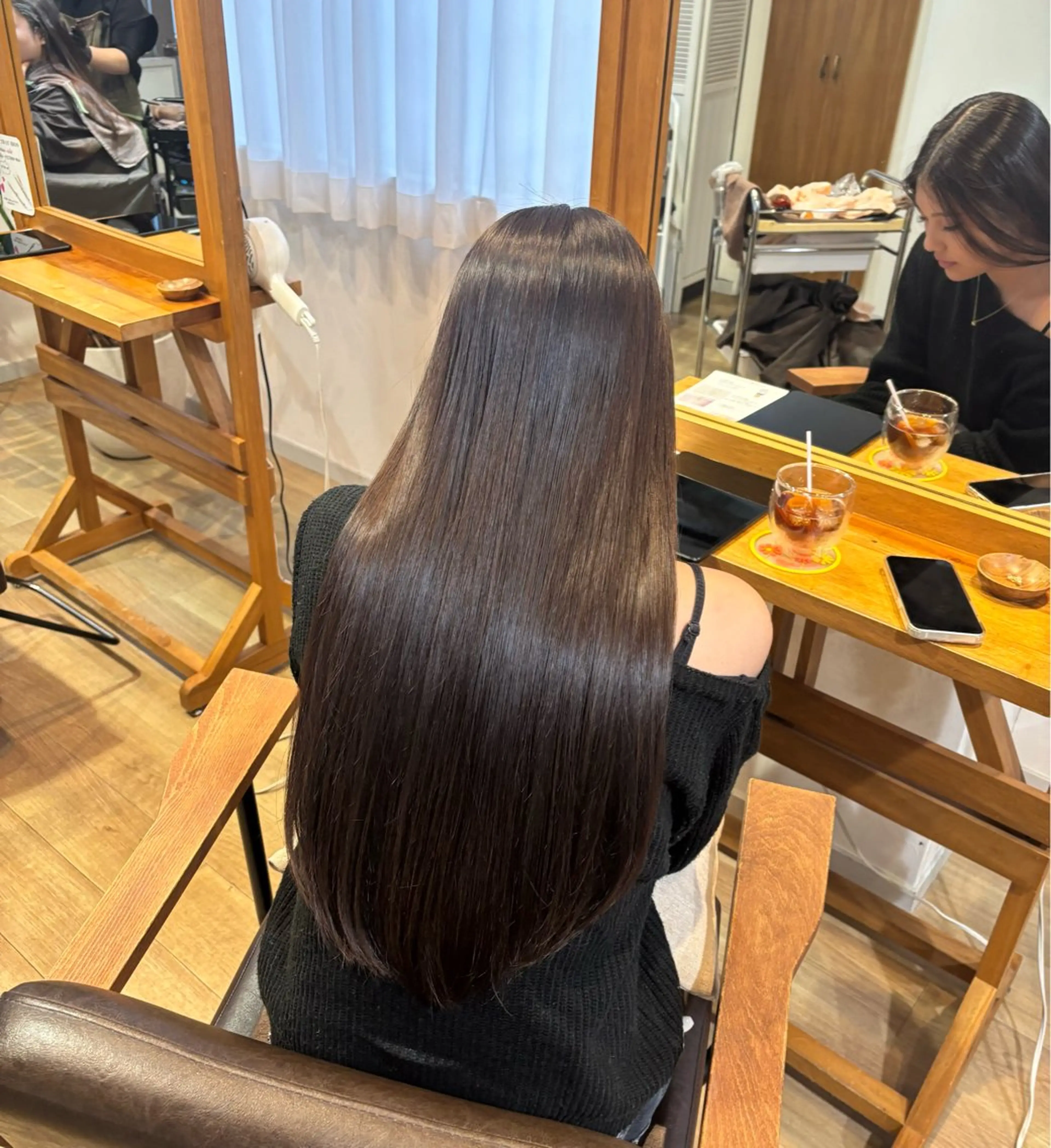 ロング カラー 透明感カラー グレージュ RINNO🌷艶髪/ 艶カラー/縮毛矯正のヘアスタイル