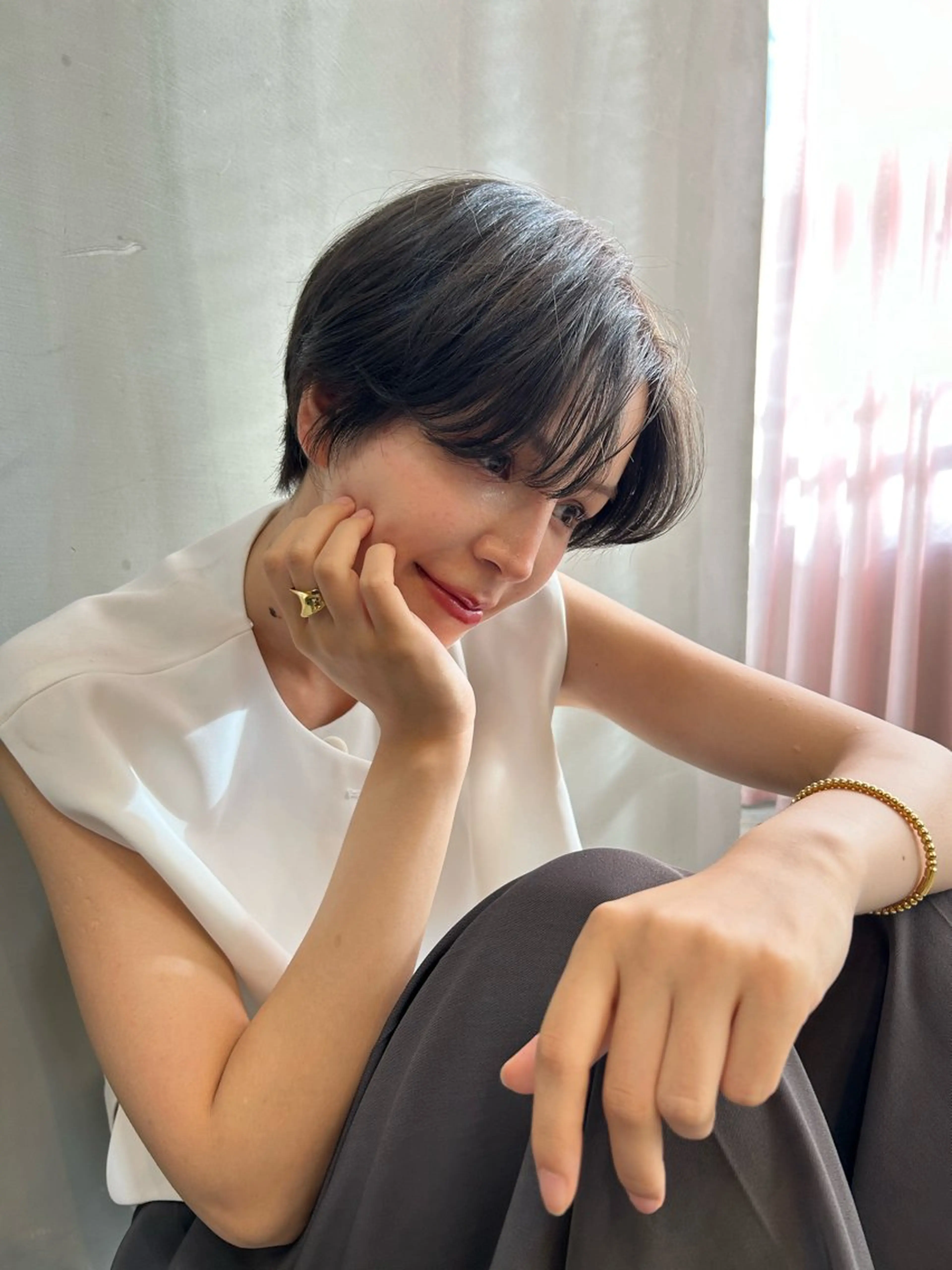 ショート カラー カット ヘアカラー トリートメント ショート/ボブ/ 心斎橋/宮脇美奈のヘアスタイル