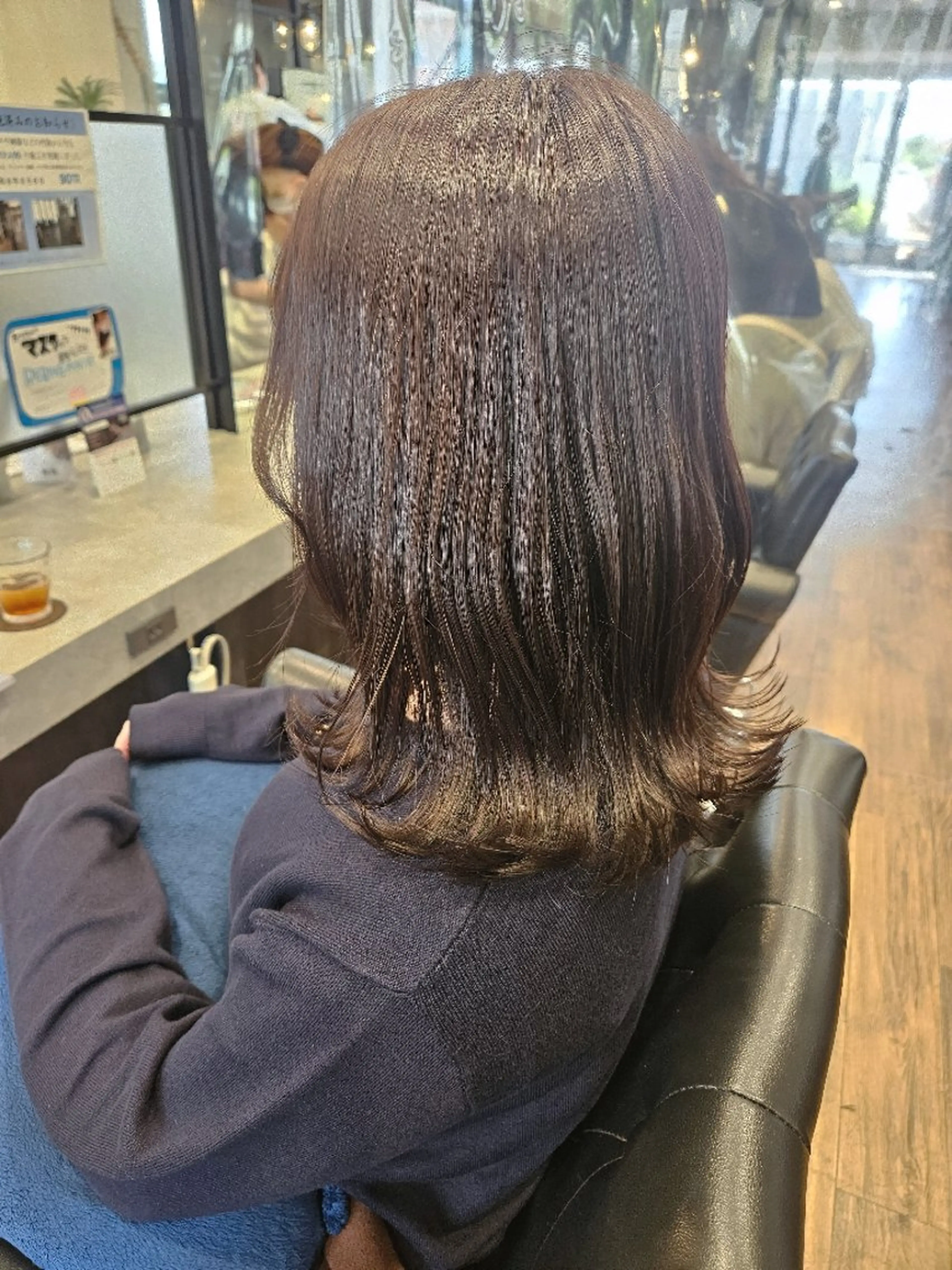 ミディアム カラー カット ヘアカラー トリートメント 関口 友菜のヘアスタイル