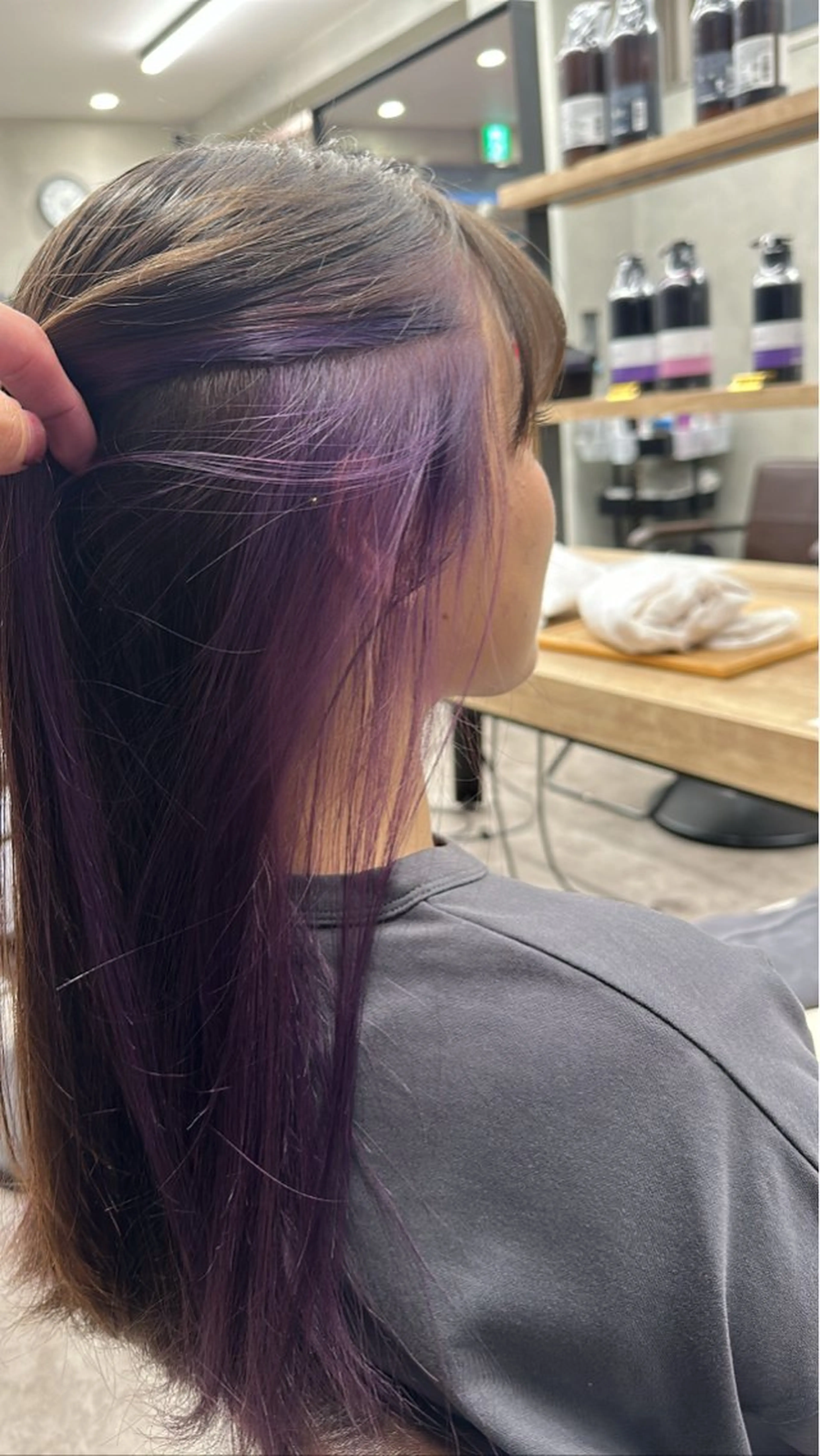 セミロング カラー yu-kiハイトーン /ブリーチ無しカラーのヘアスタイル