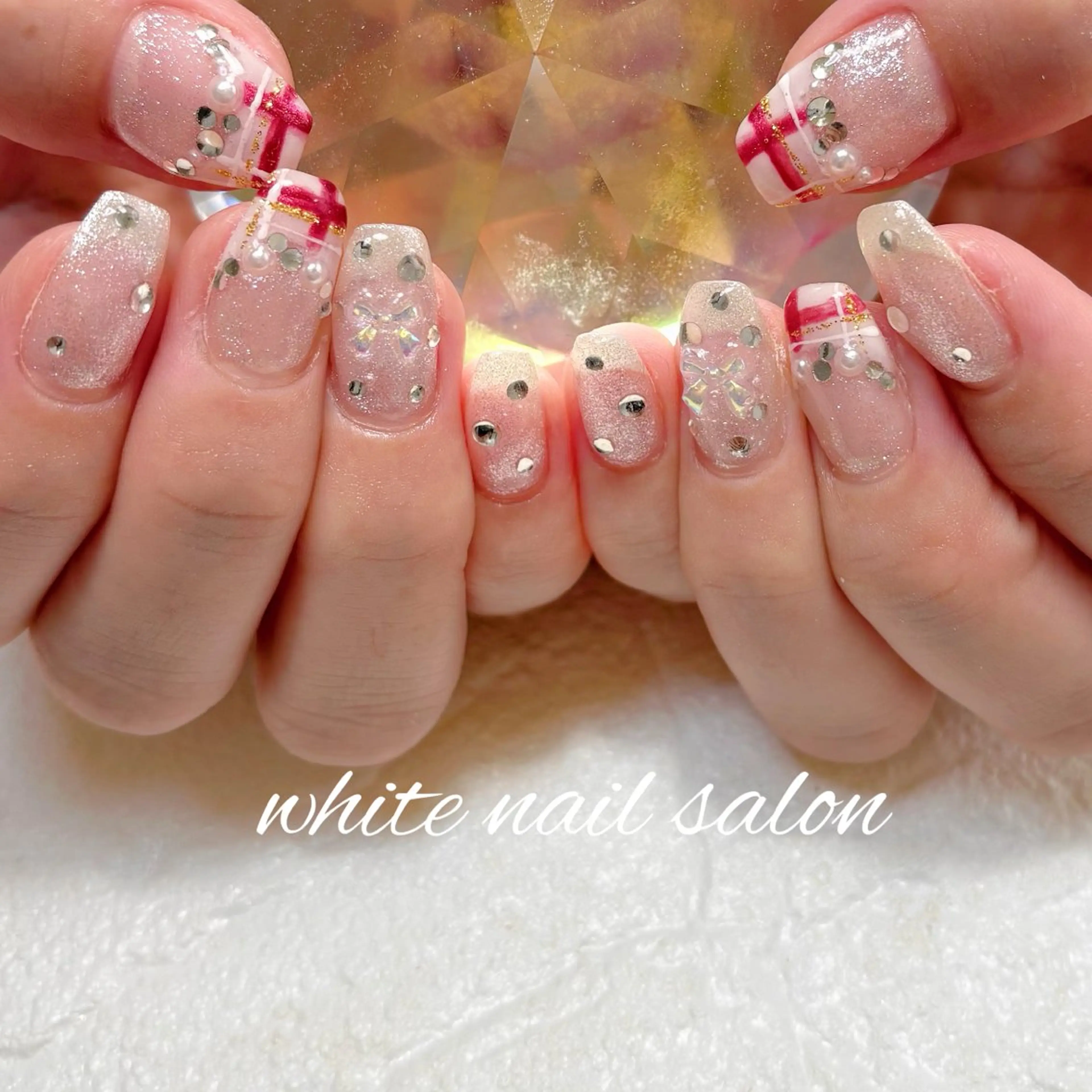 ネイル フットネイル ラメ(グリッター) ハンドネイル white nail salonのネイルデザイン