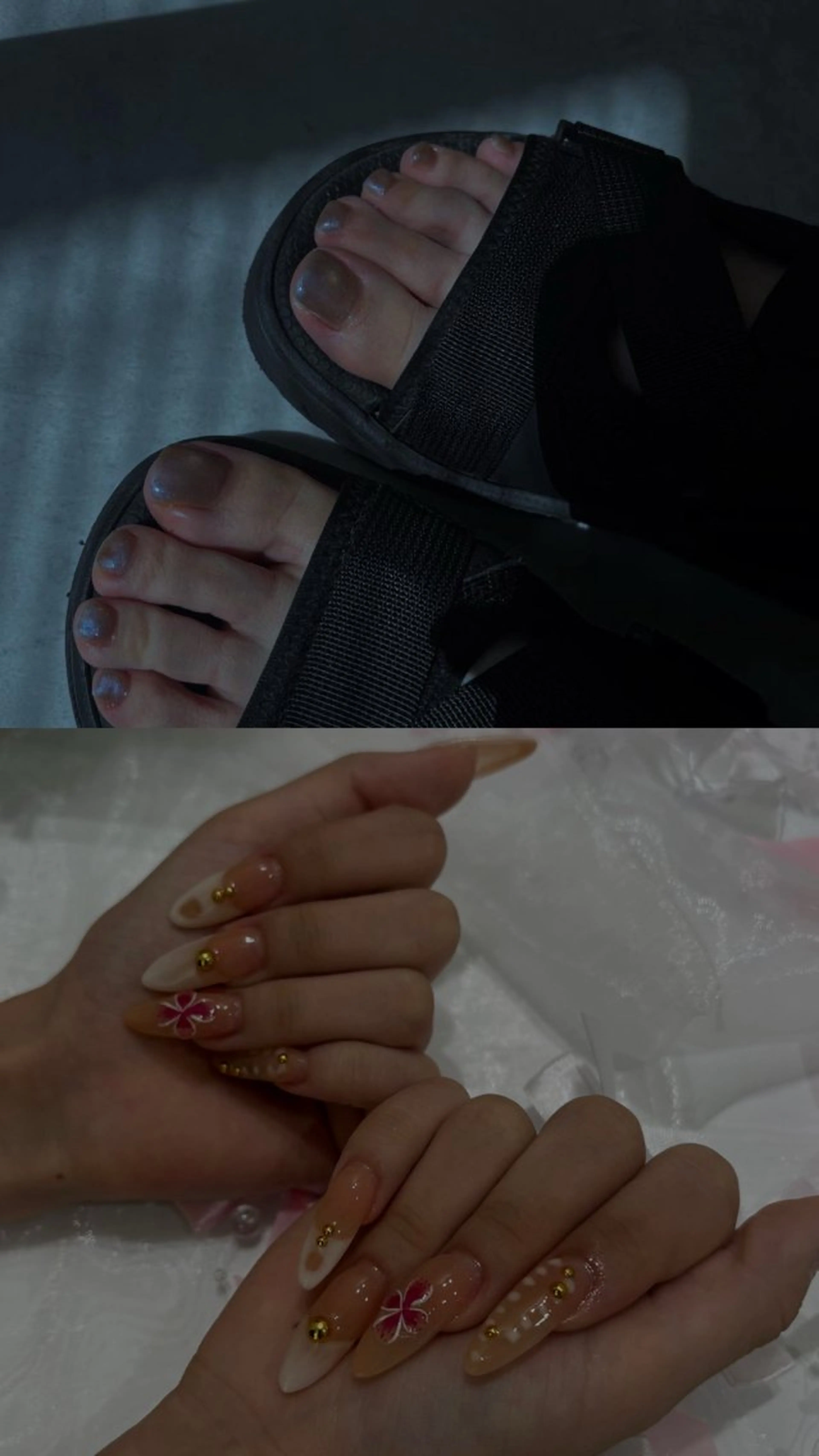 ネイル クリアネイル 長さ出し フットネイル ジェルネイル 韓国ネイル vante_aimi .パラジェル取扱店のネイルデザイン