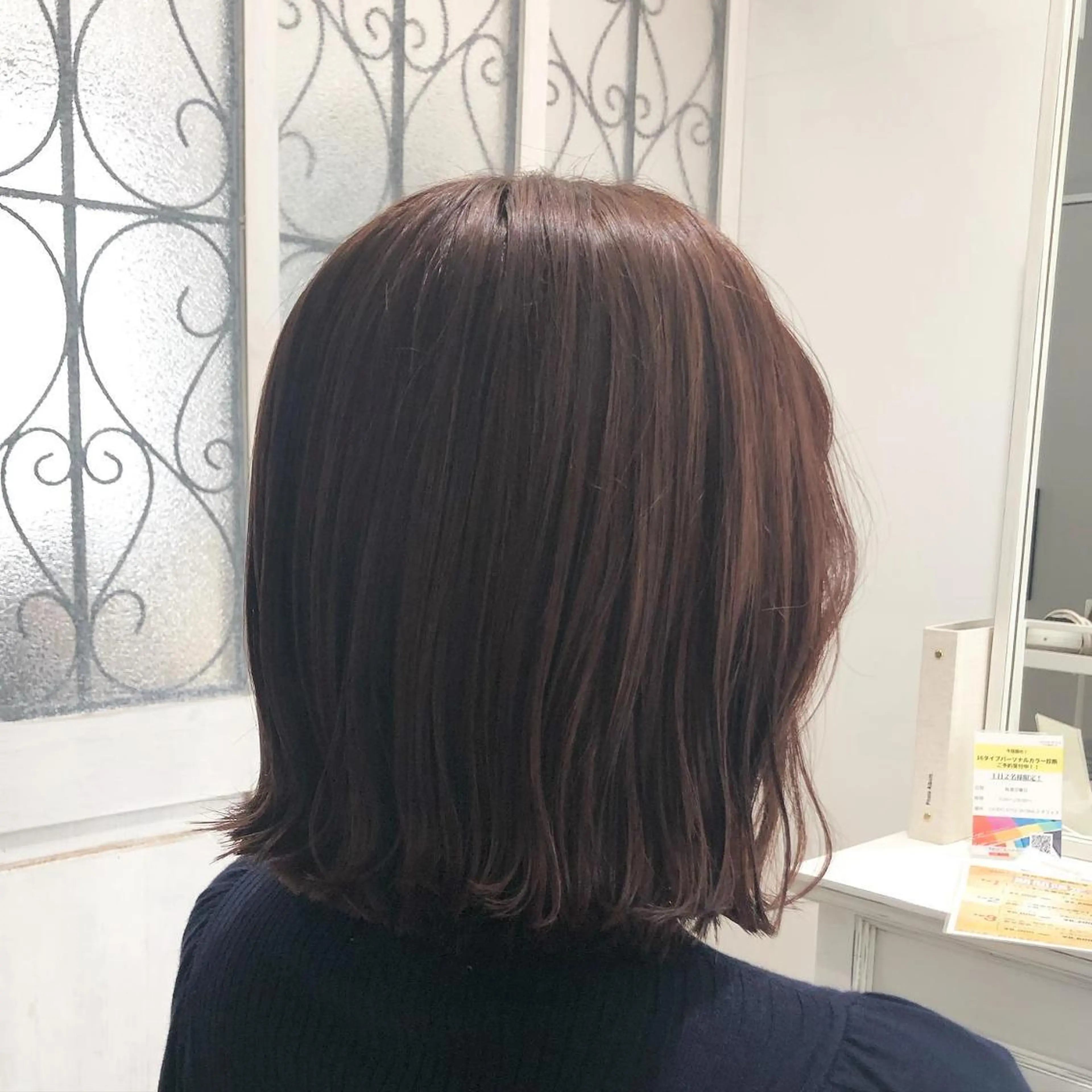 セミロング カラー ヘアアレンジ ピンクカラー ピンクパープル パープルカラー ✨🌿大人可愛い愛さ れhair🌿✨松本のヘアスタイル