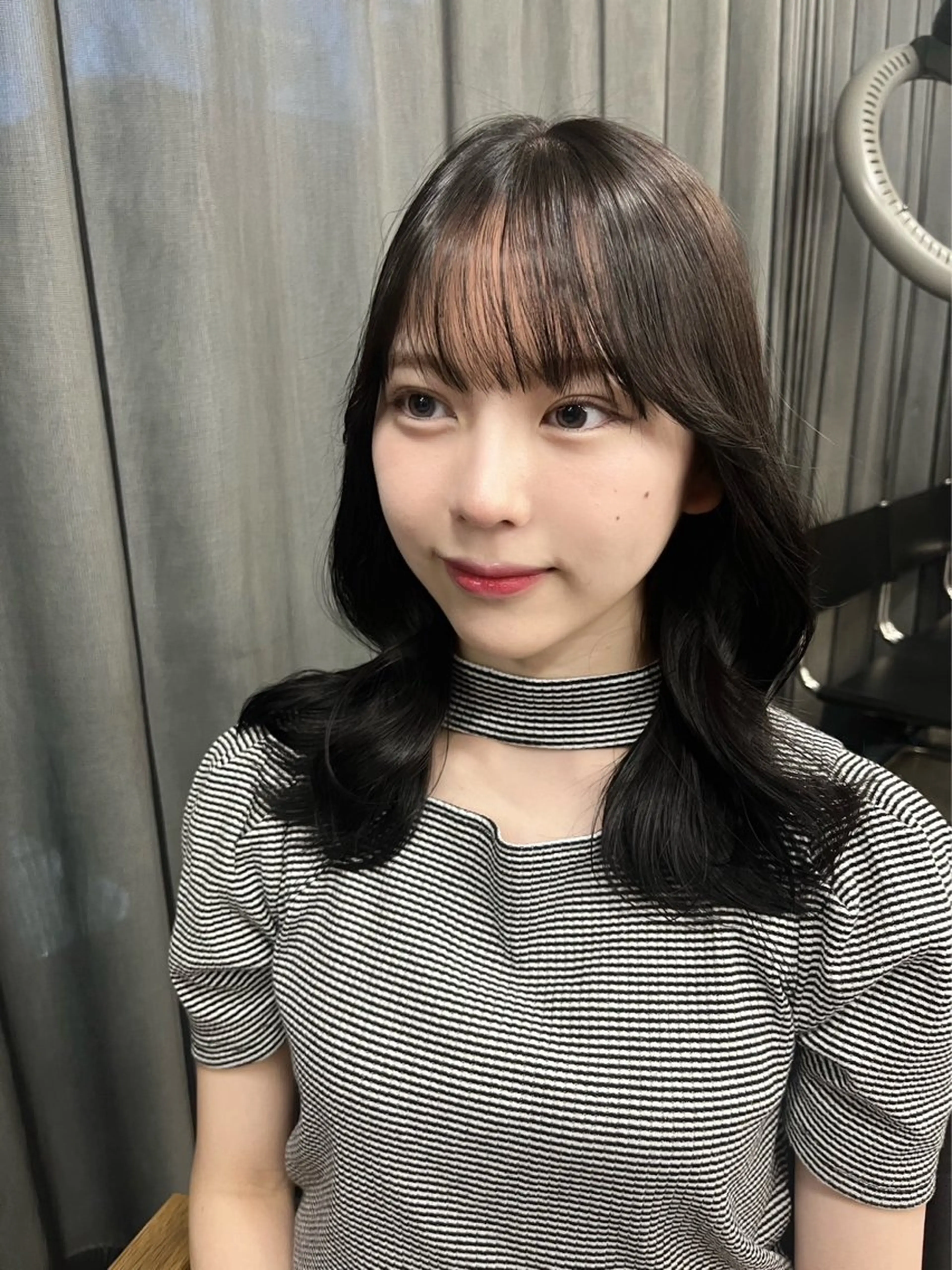 ミディアム 女性らしいモテヘア 韓国ヘアhikariのヘアスタイル