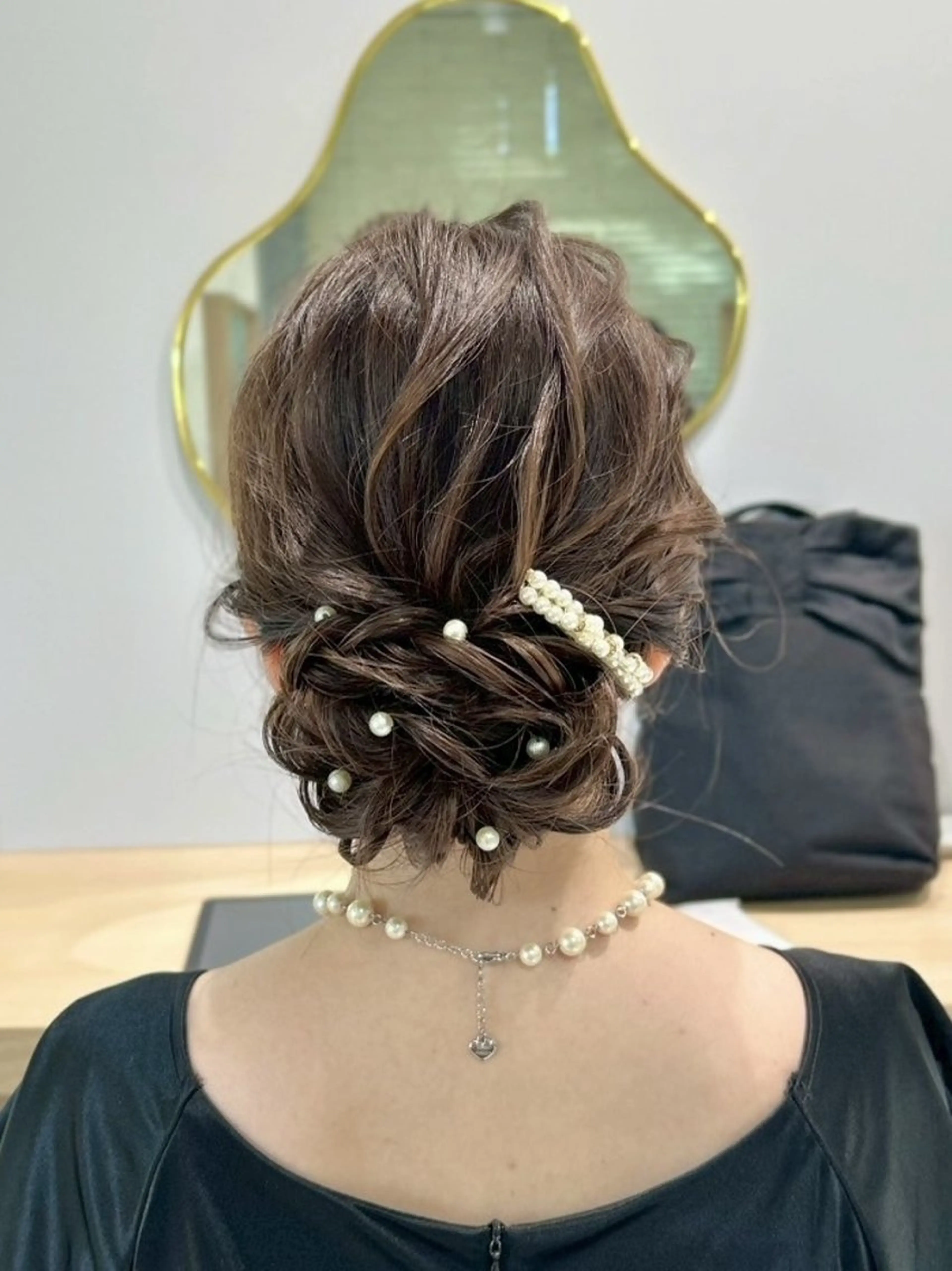 セミロング ヘアアレンジ あず🫧‪寒色カラー レイヤー/ヘアアレのヘアスタイル