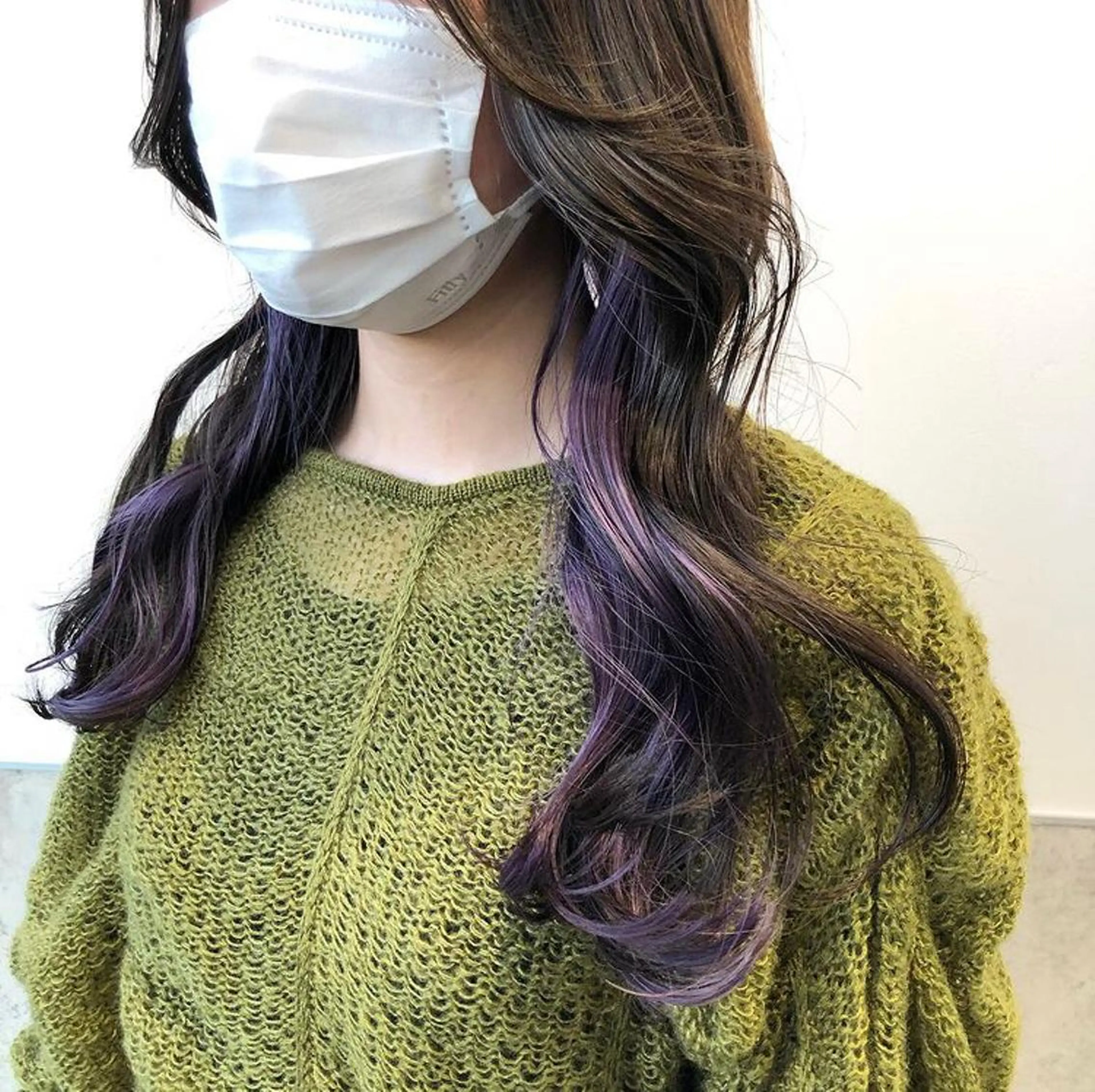 ロング カラー パーマ ヘアアレンジ メンズ キッズ アイブロウ メンズインナーカラー インナーカラー パープルカラー 眉カラー ヨシンモリ カット ヘアカラー stylist 🎀 kanaのその他イメージ