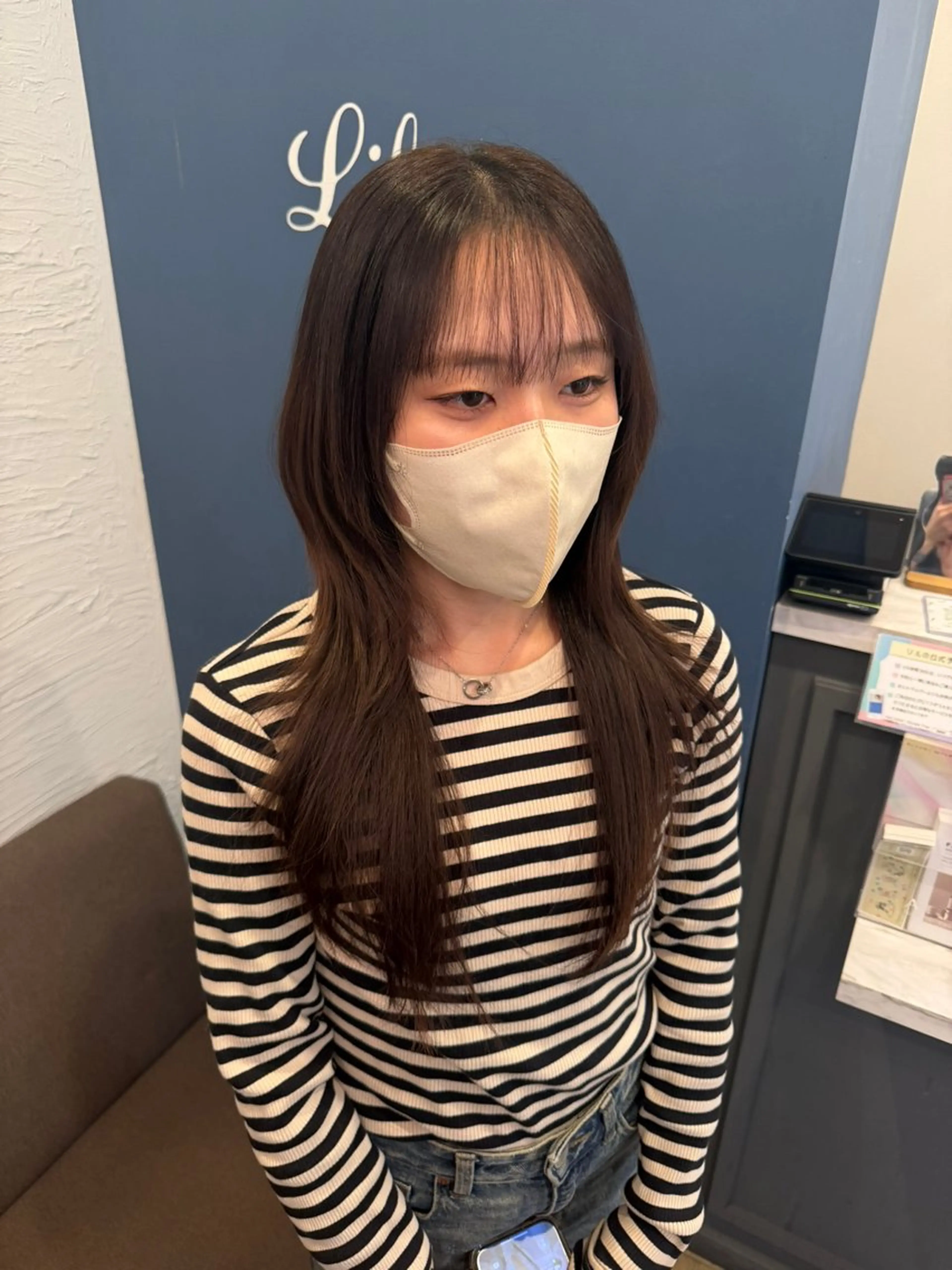 セミロング ハッシュカット Kasahara Akariのヘアスタイル