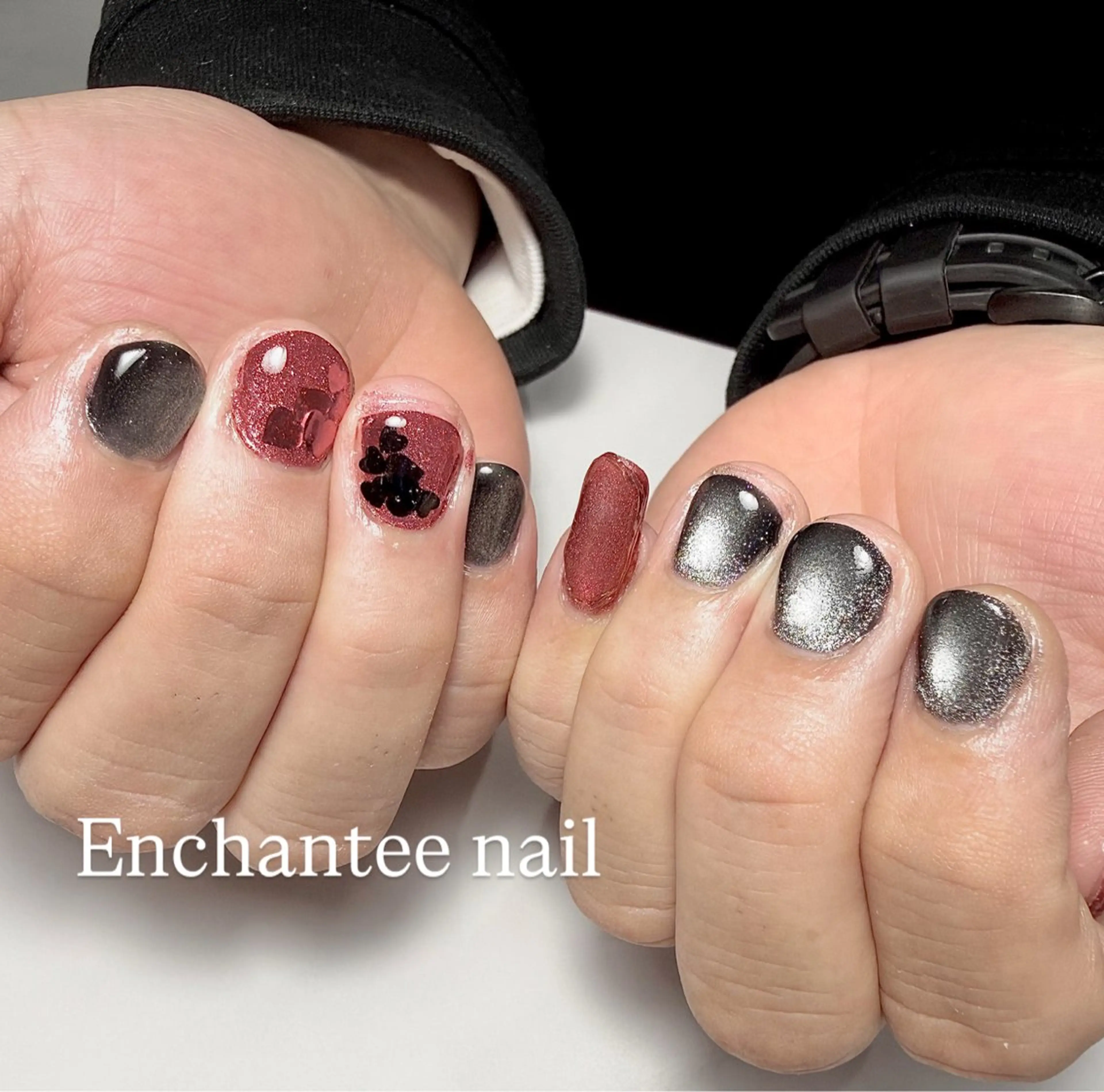 ネイル メンズネイル バレンタイン enchantee nail所属・Enchantée yukaのネイルデザイン