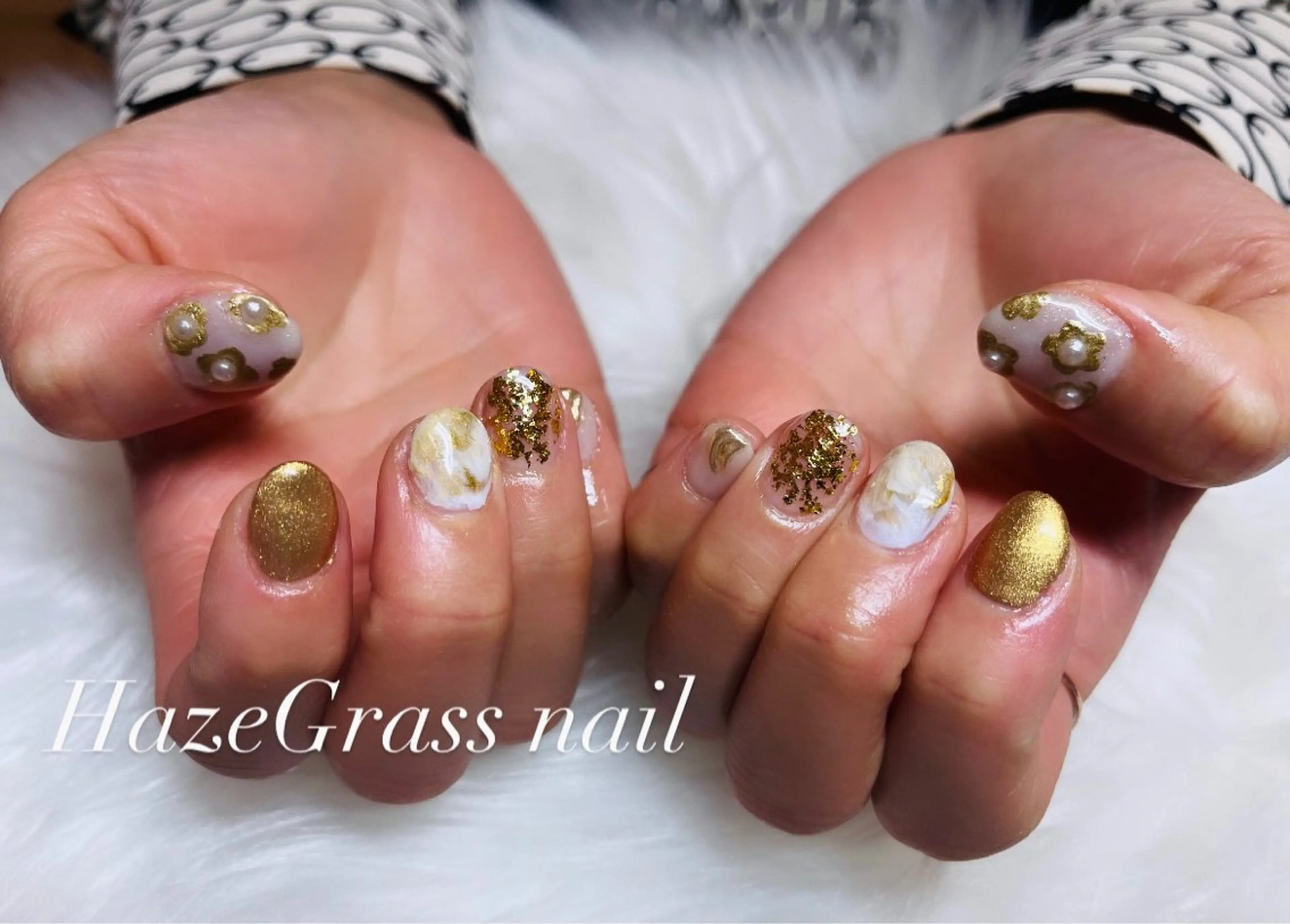 ネイル ニュアンスネイル ハンドネイル HazeGrass NAILのネイルデザイン