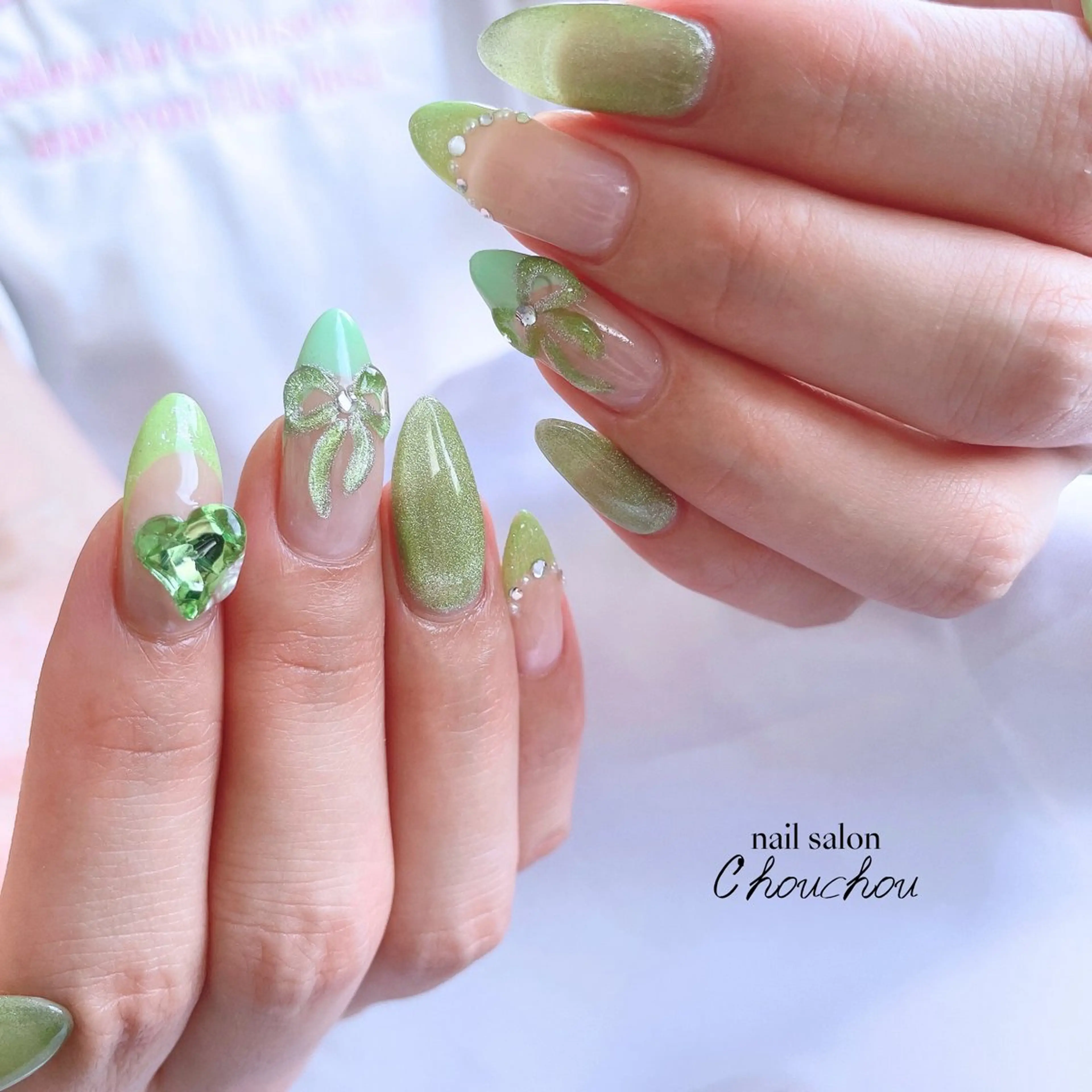 ネイル ぷっくりネイル リボン C'hou chouのネイルデザイン