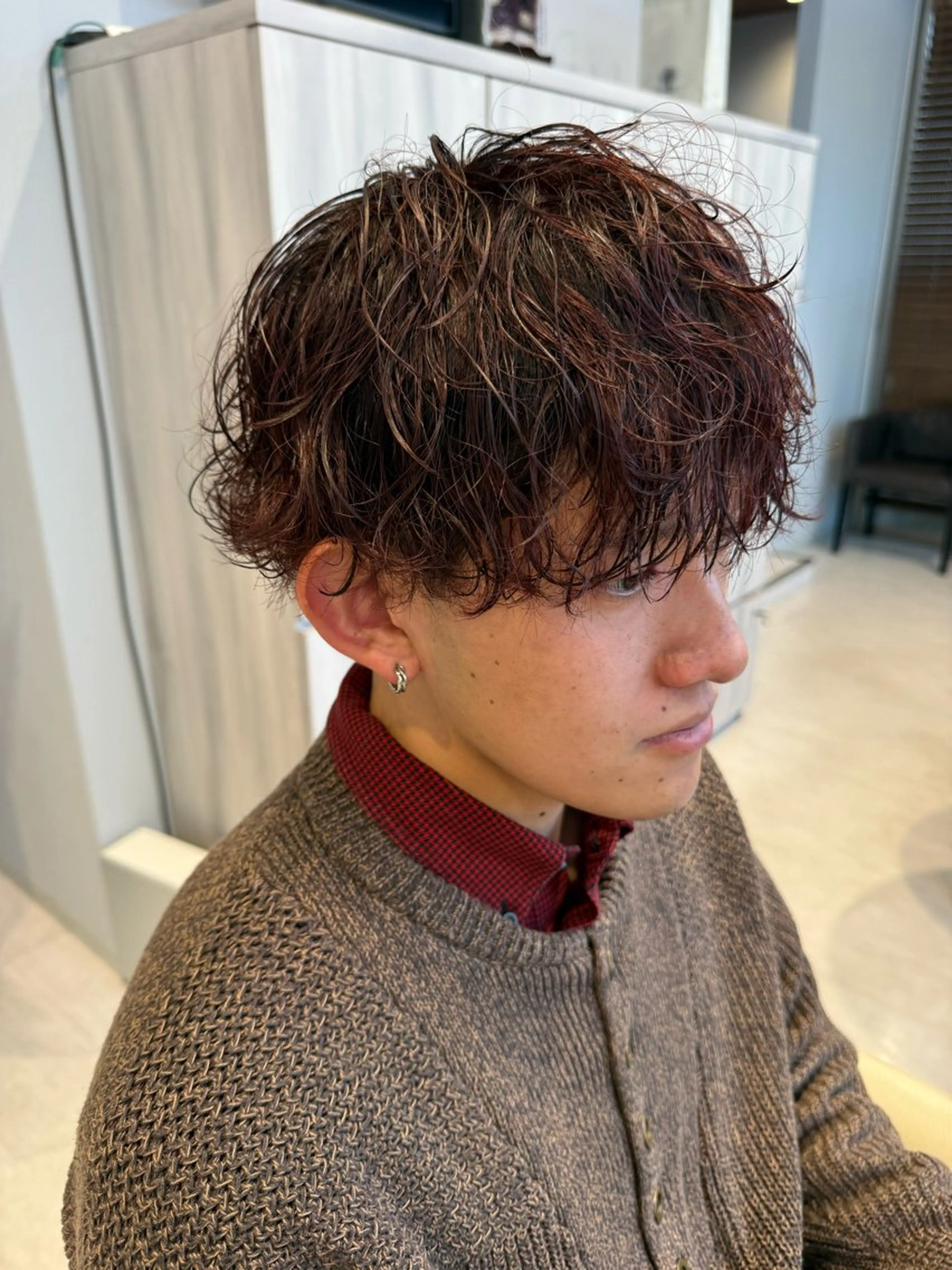 メンズ メンズパーマ カット パーマ 田辺 湧愛のヘアスタイル