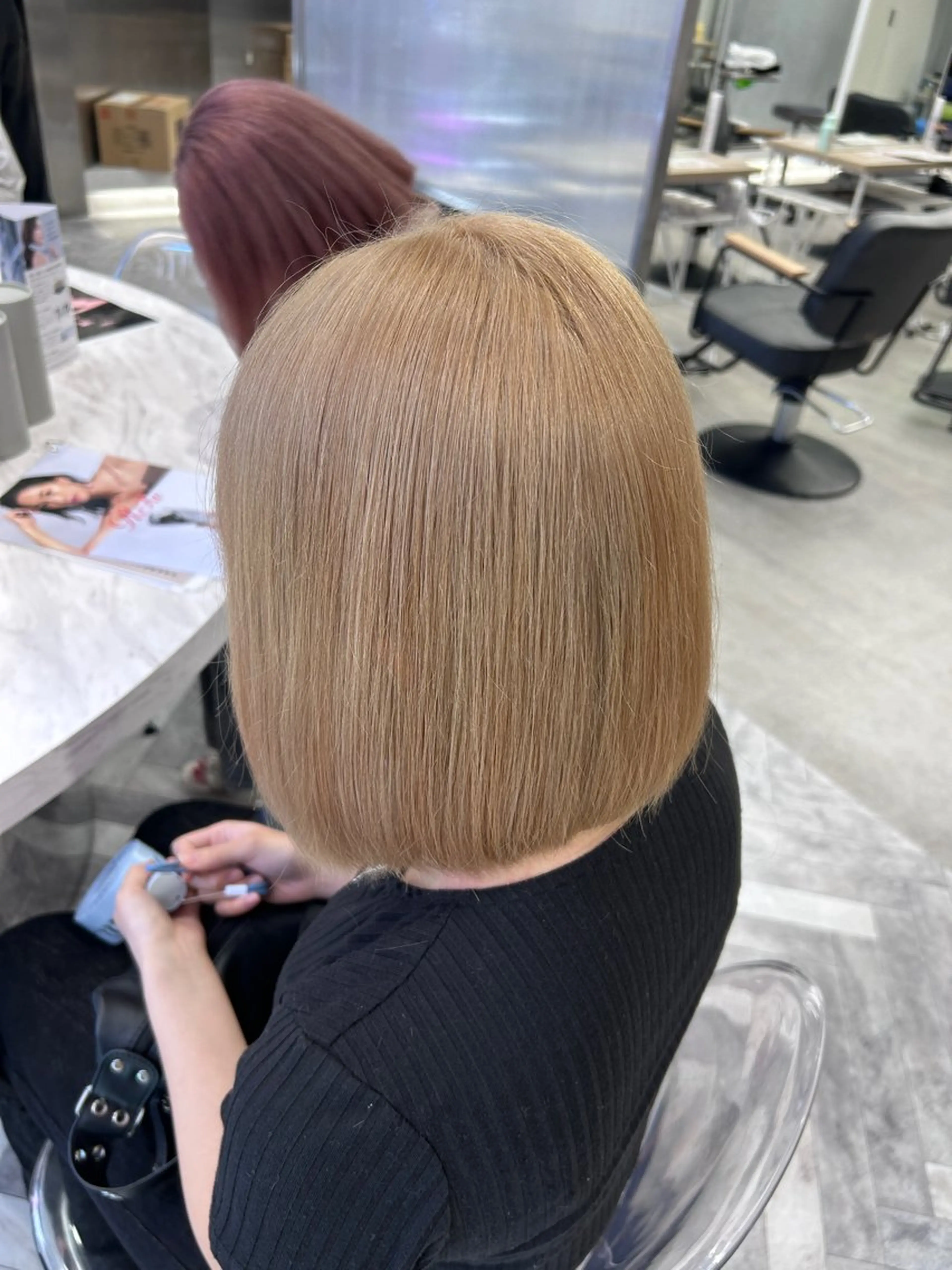 セミロング カラー 透明感ツヤカラー/ アイリスト/ゆきなのマツエク・マツパデザイン