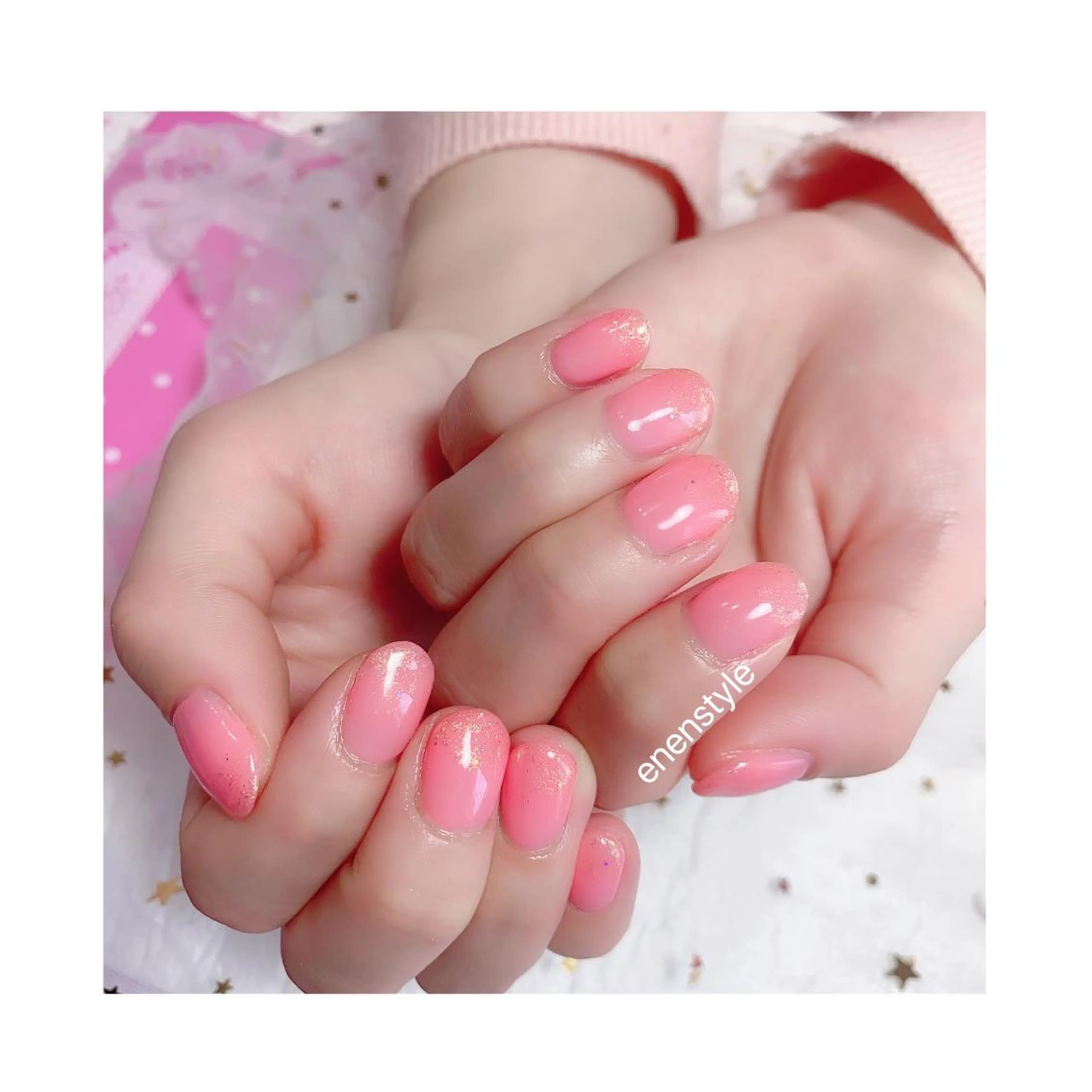 ショート ネイル ジェルネイル ニュアンスネイル オフィスネイル ワンカラーネイル パラジェル 👑enen style👑のネイルデザイン