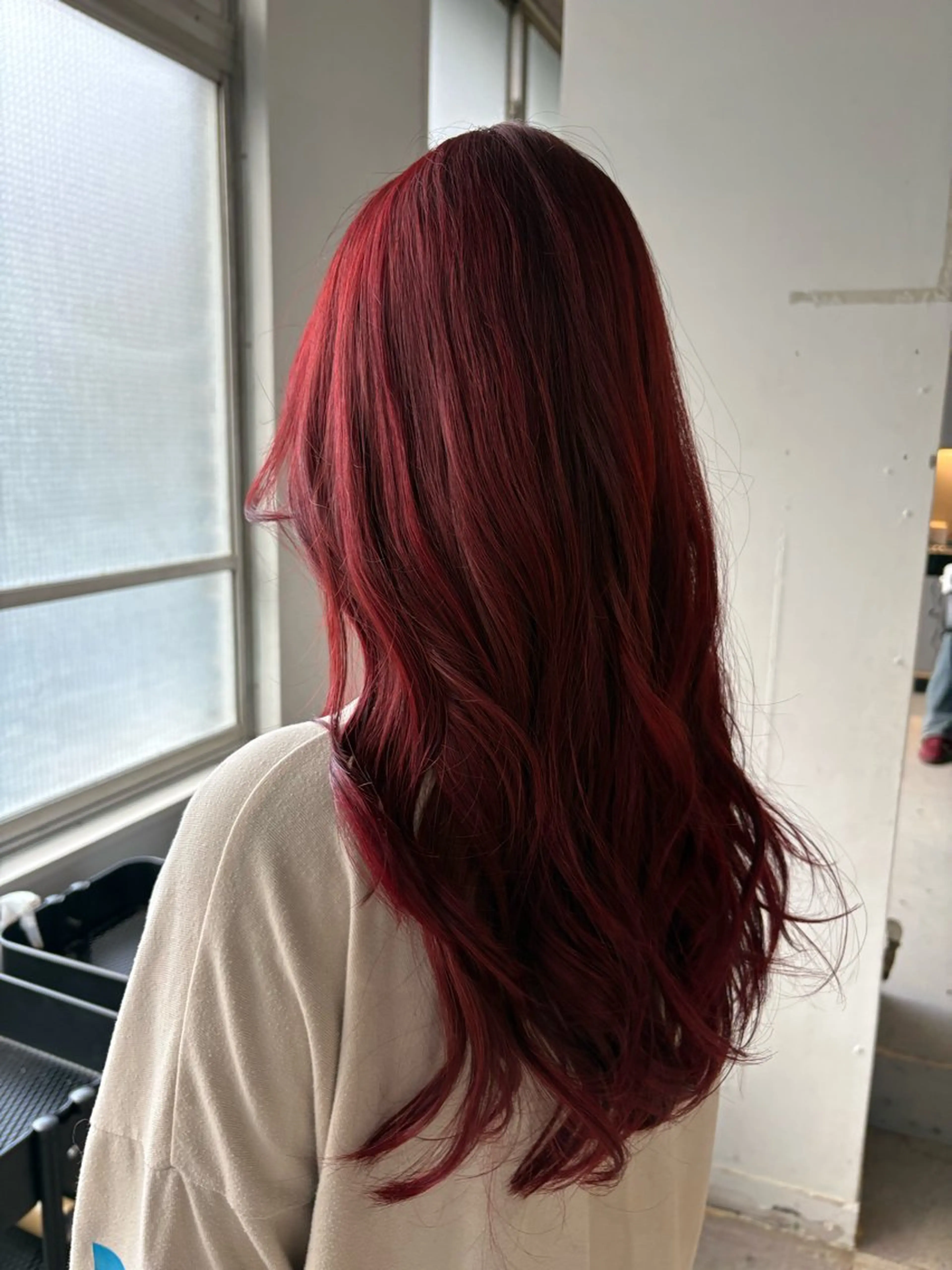 セミロング カラー ダブルカラー 玉置 七海のヘアスタイル