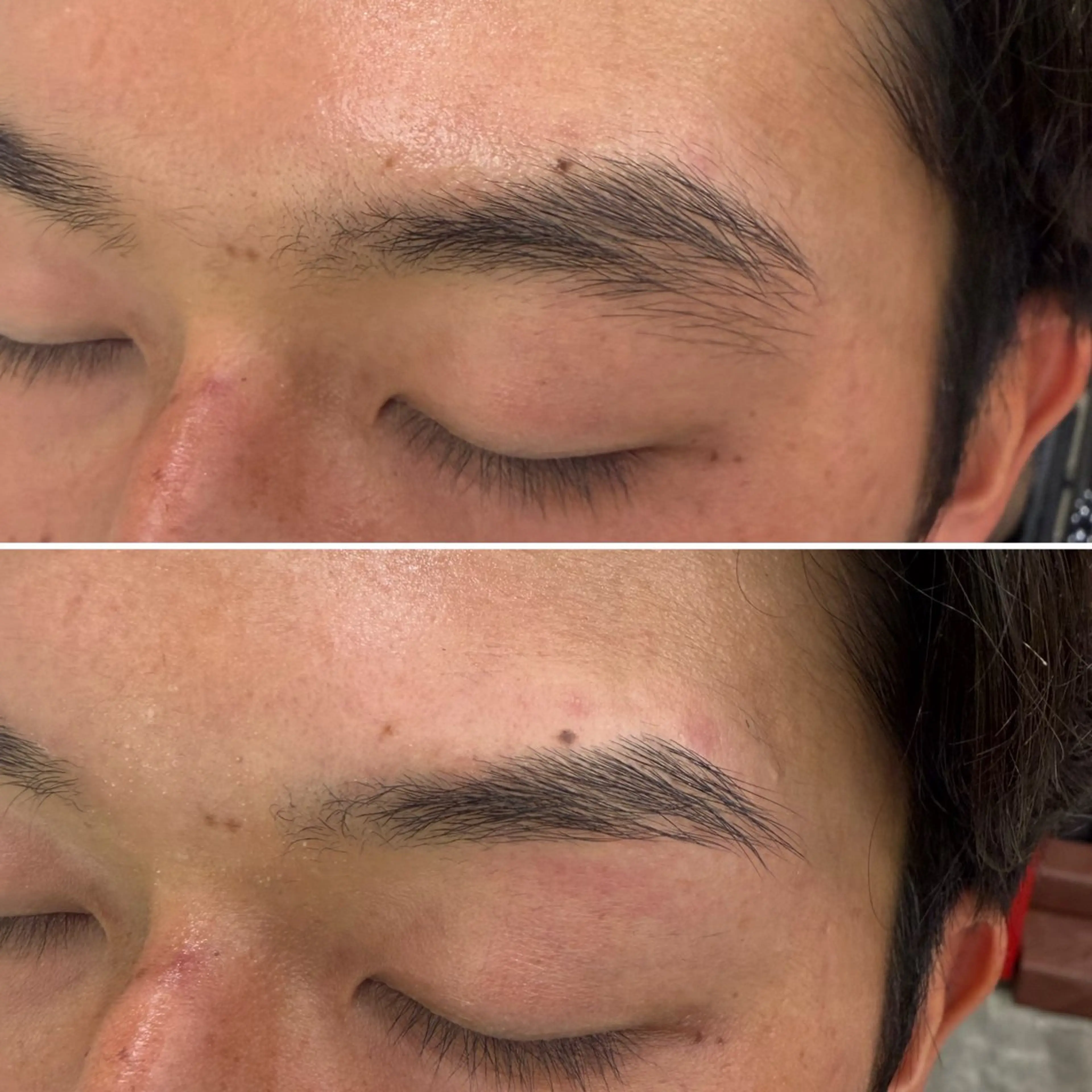 アイブロウ ワックス脱毛 眉カット 🌈推し色派手髪 ハイトーンShinのヘアスタイル