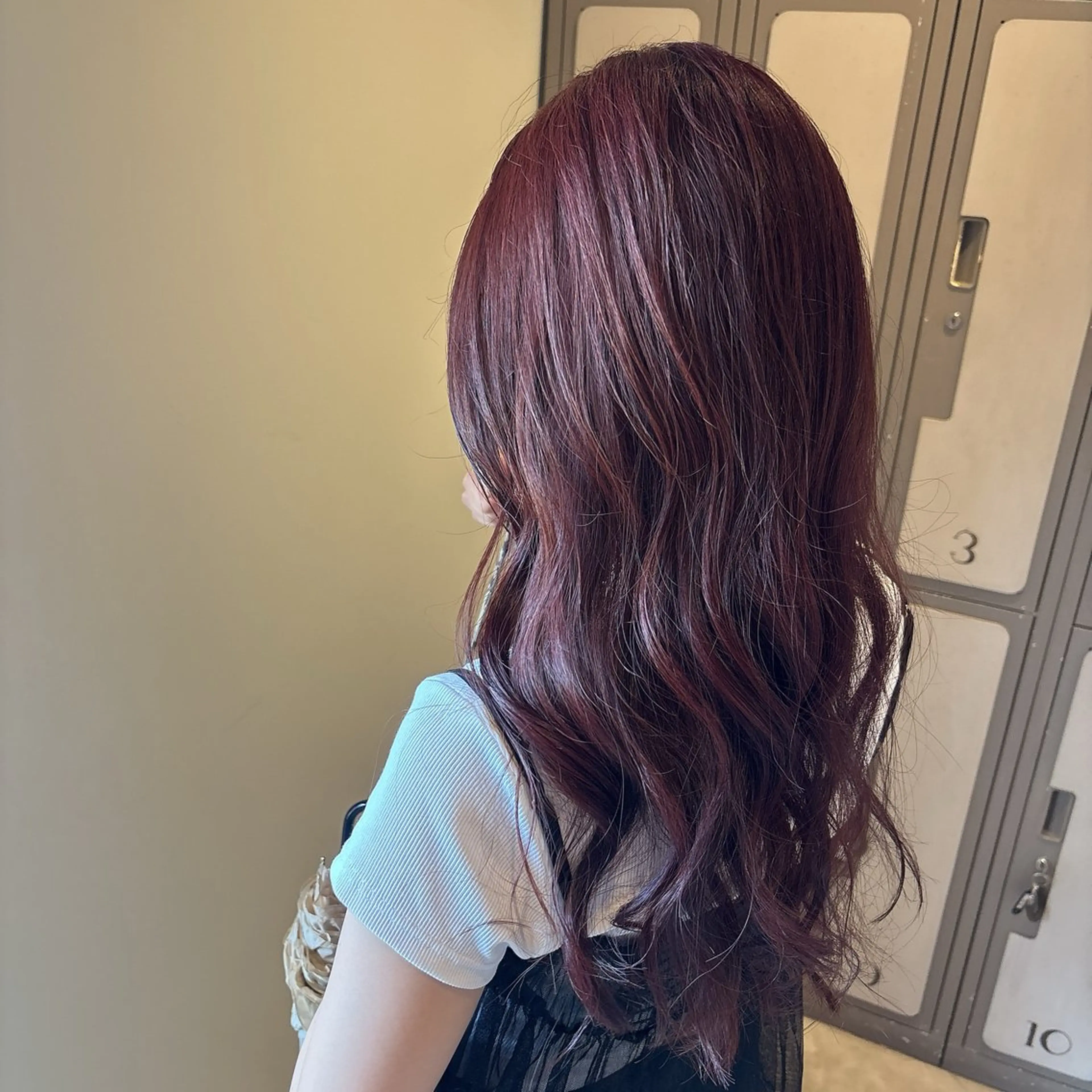 ロング カラー ブリーチ ブリーチなしカラー レッドカラー カット ヘアカラー トリートメント Jill franc _ ayanoのヘアスタイル