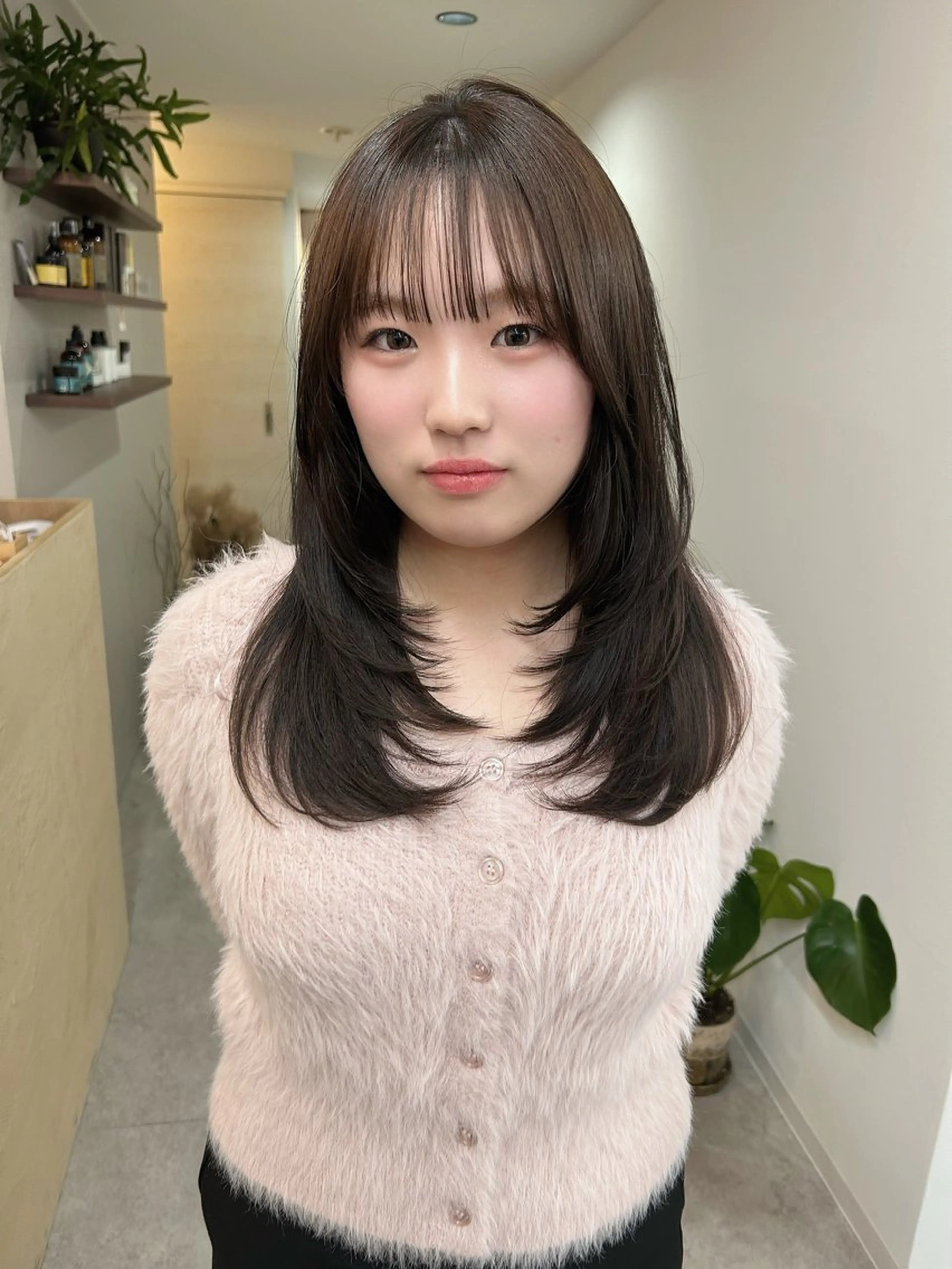 セミロング カラー カット ヘアカラー 韓国レイヤー/ハイ トーン/優太のヘアスタイル