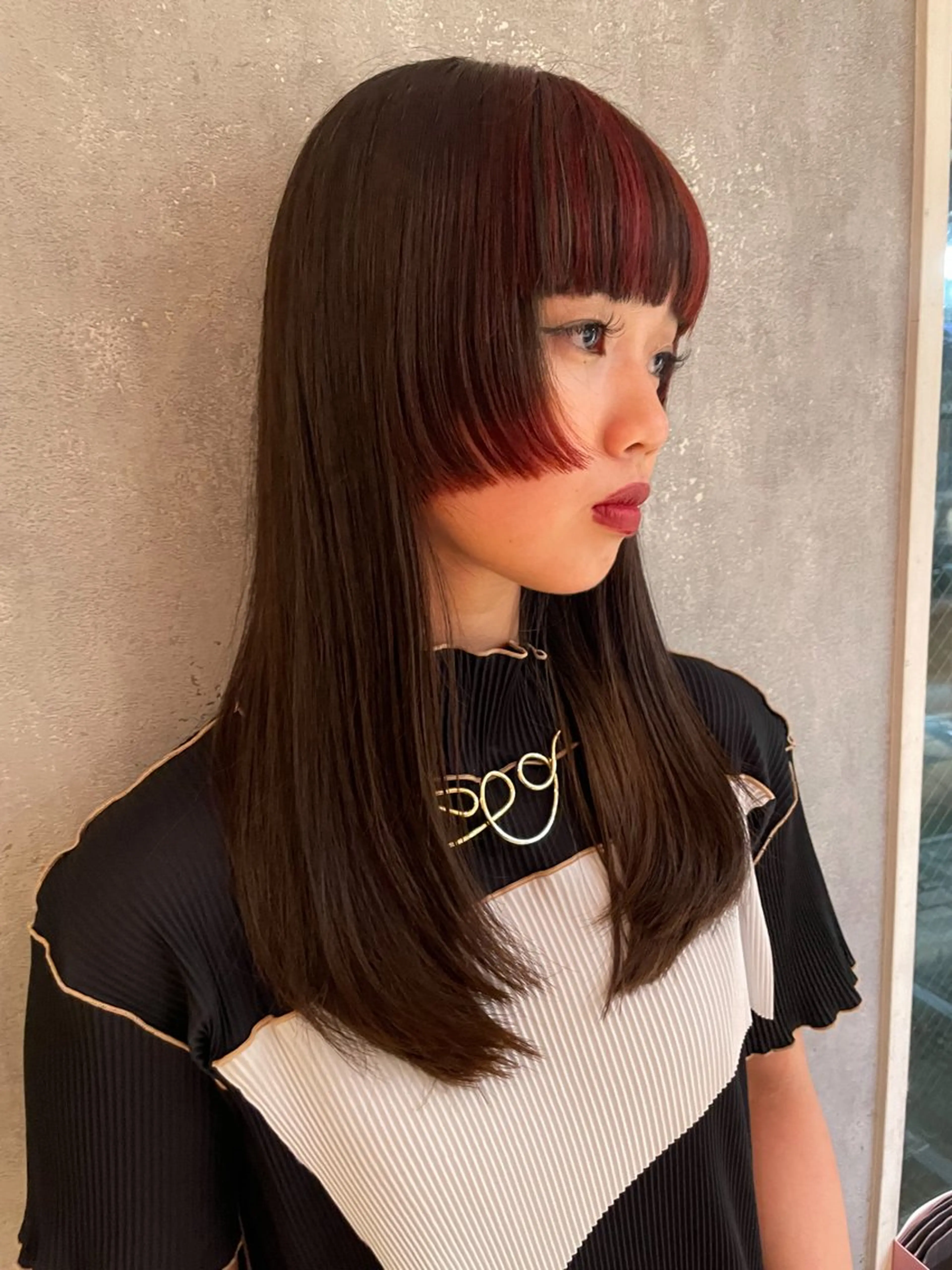 ロング カラー 姫カット ロング Riku 西荻窪/メンズカットのヘアスタイル