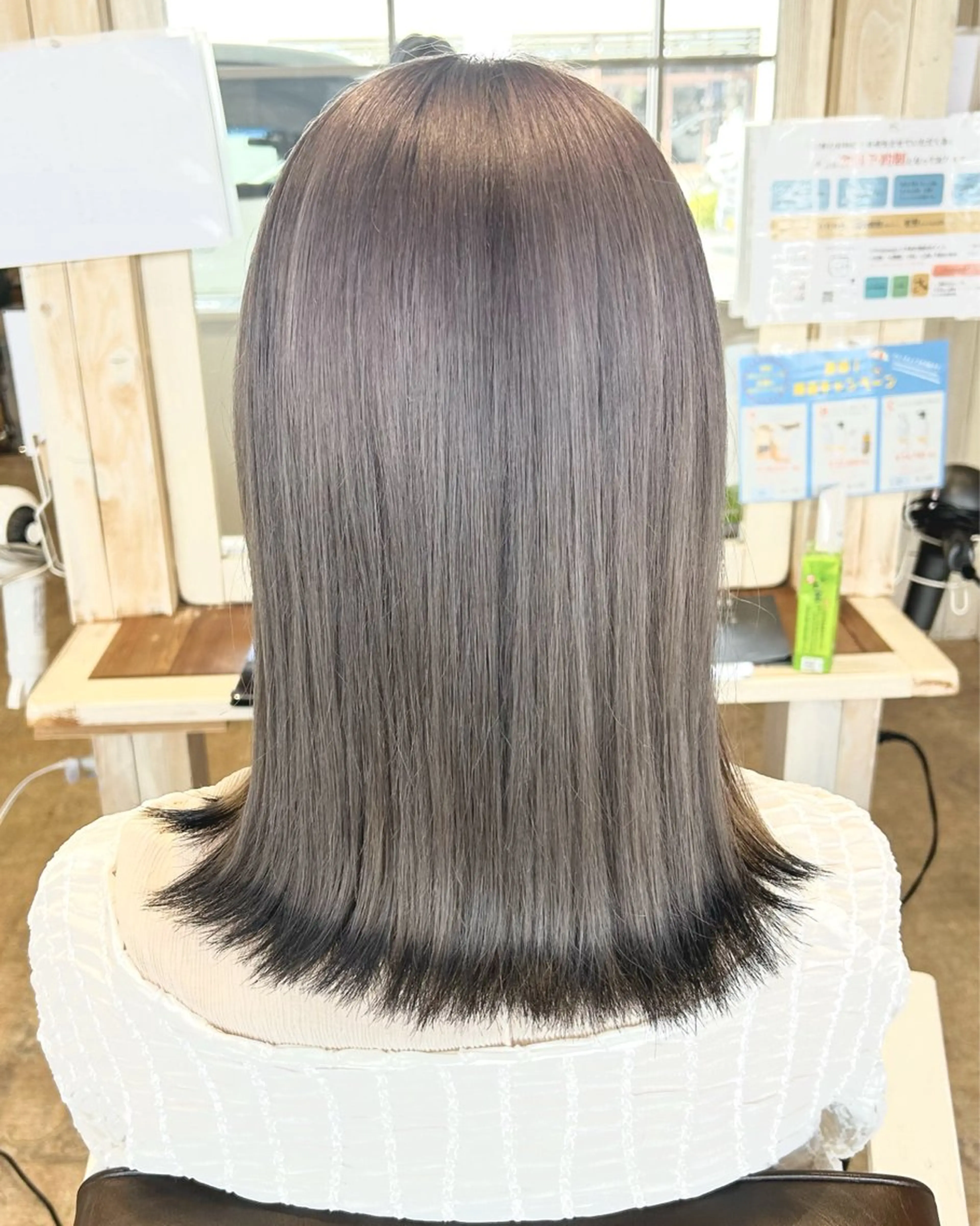 カラー 横山ダブルカラー ハイライト透明感カラのヘアスタイル