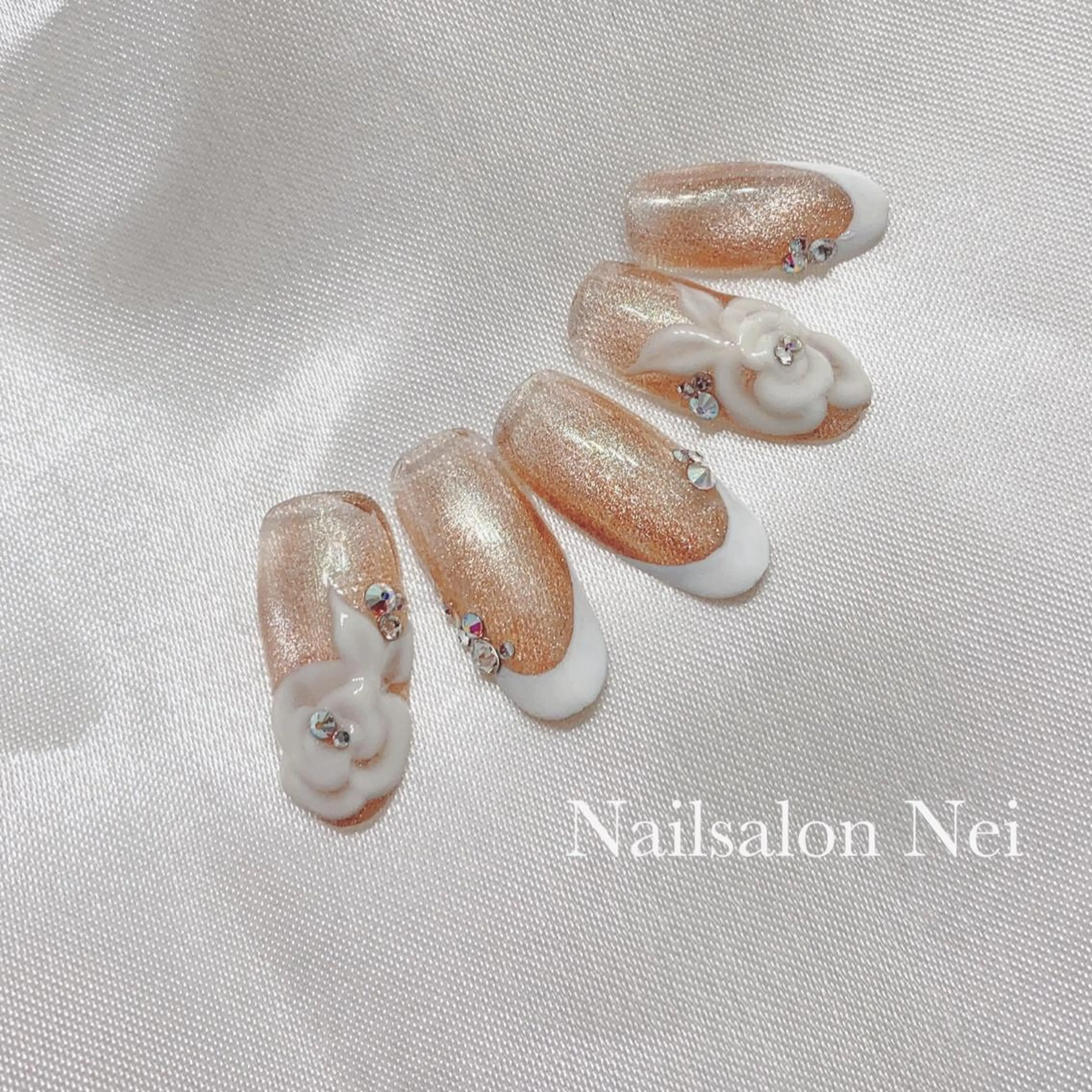 ネイル アートネイル フレンチネイル ブライダルネイル Nailsalon Ｒ《喜多見3分》のネイルデザイン