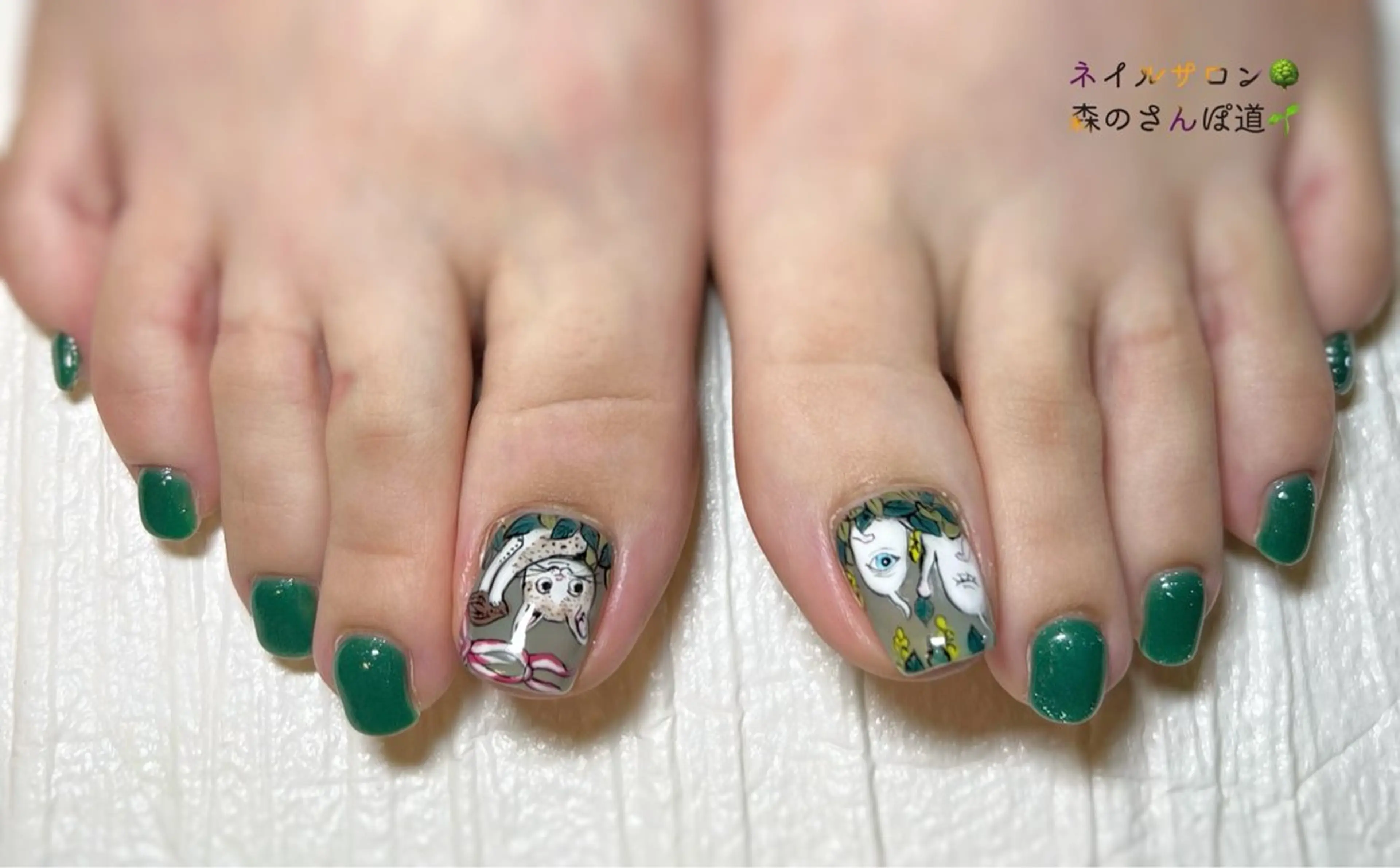 ネイル フットネイル 森のさんぽ道所属・ショートネイル 森のさんぽ道のネイルデザイン