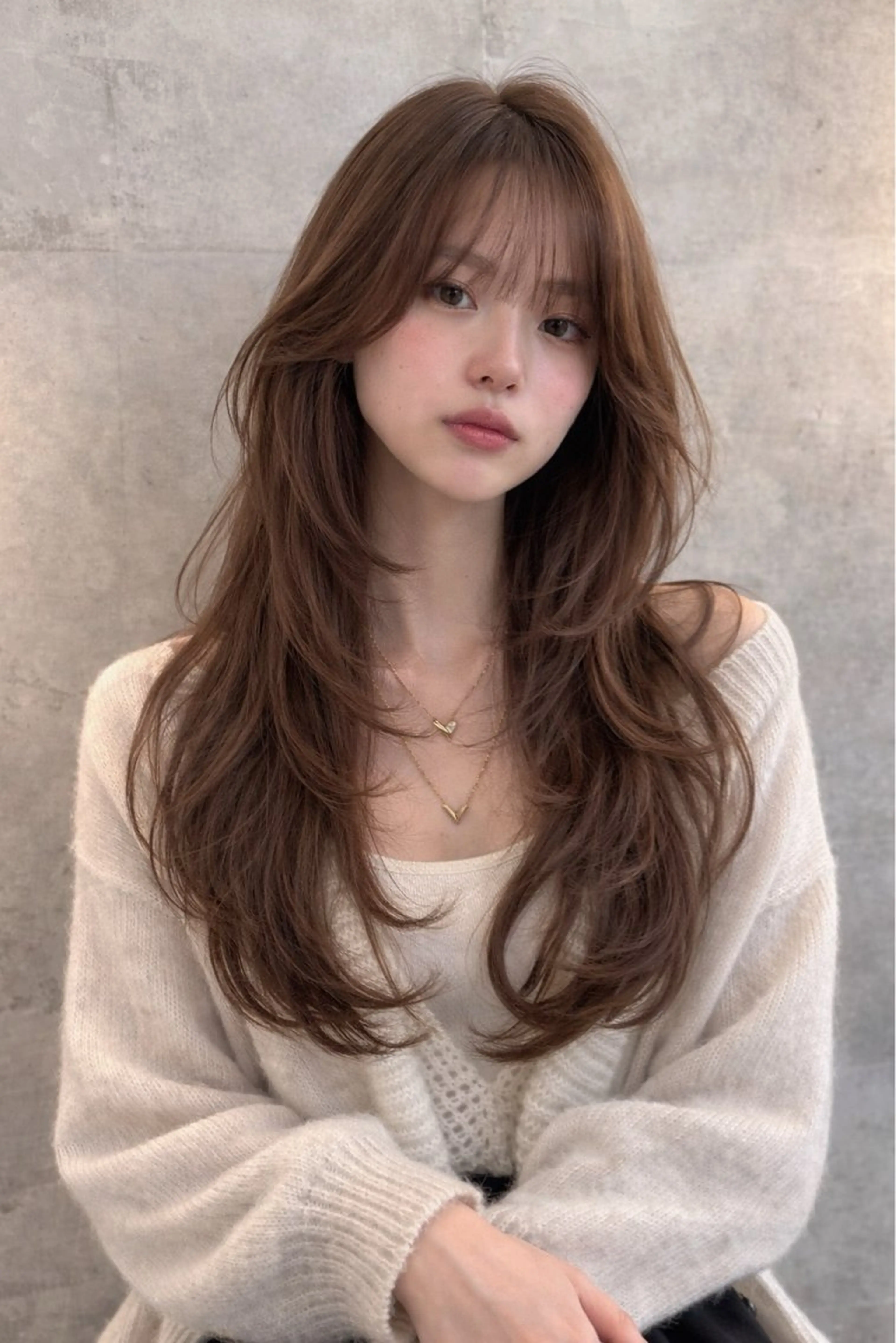 ロング カラー レイヤーカット ロング 似合わせカット ヘアカラー とうだだいき レイヤーカットのヘアスタイル