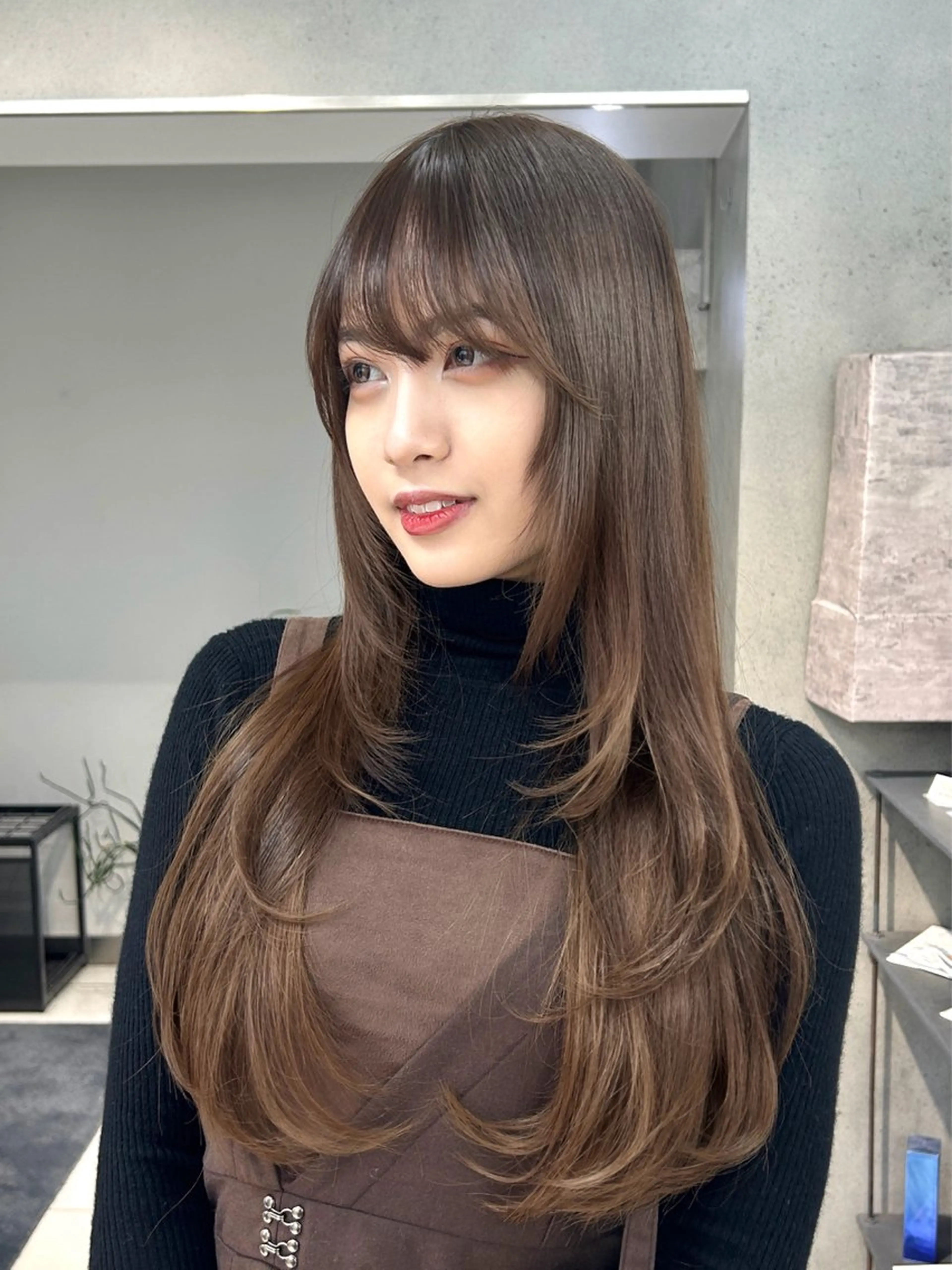 当日予約🙆【カット+ナチュラルストレート+TR17500】12:00〜19:00ご予約可✨鎖骨下+1000円の写真