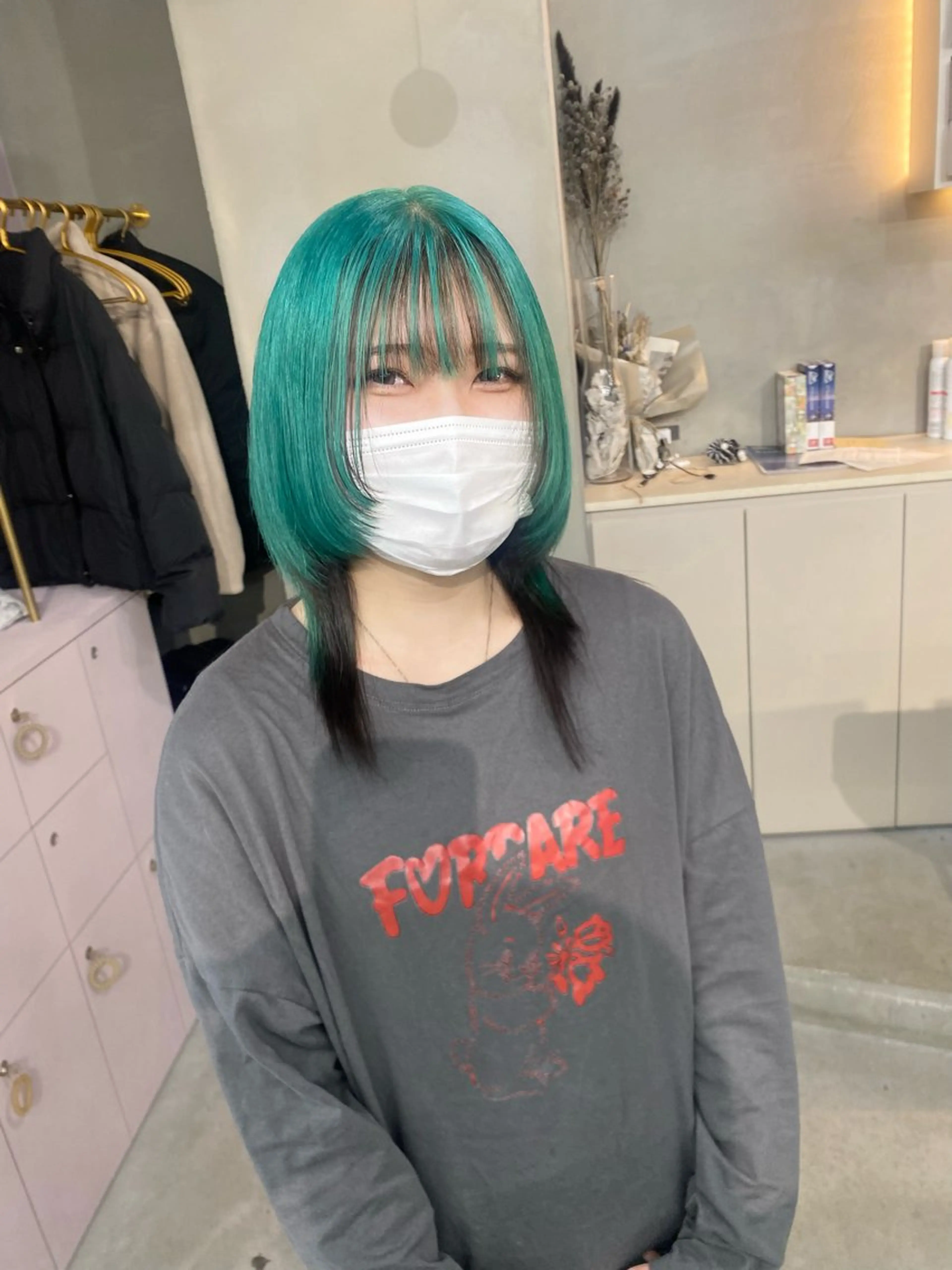 ミディアム カラー ヘアカラー 前橋 姫奈のヘアスタイル