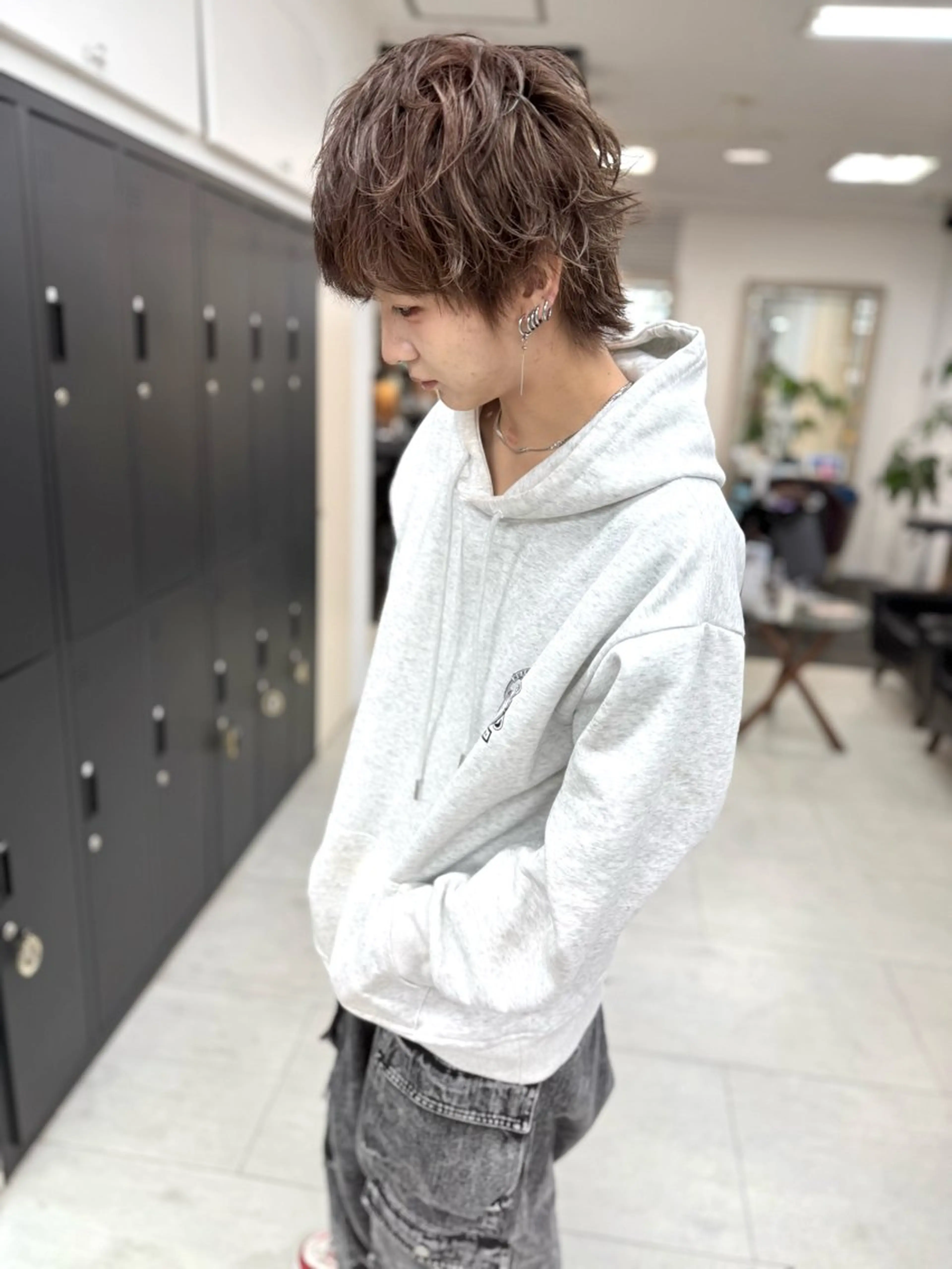 ショート カラー メンズ ブラウンカラー 透明感カラー ヘアカラー メンズパーマの達人 / タカシマダイスケのヘアスタイル