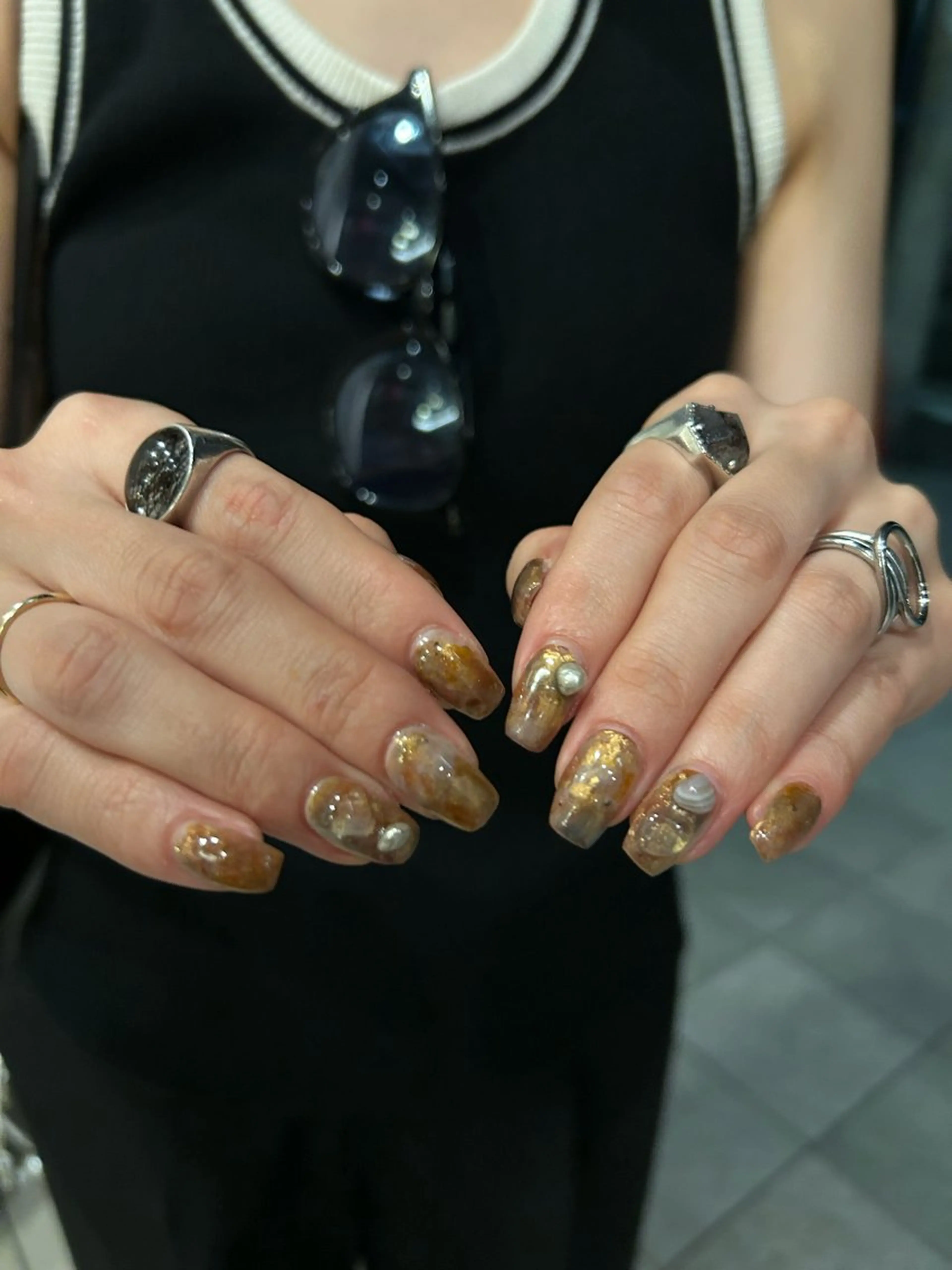 ネイル ニュアンスネイル シンプルネイル sakae yurinaのネイルデザイン