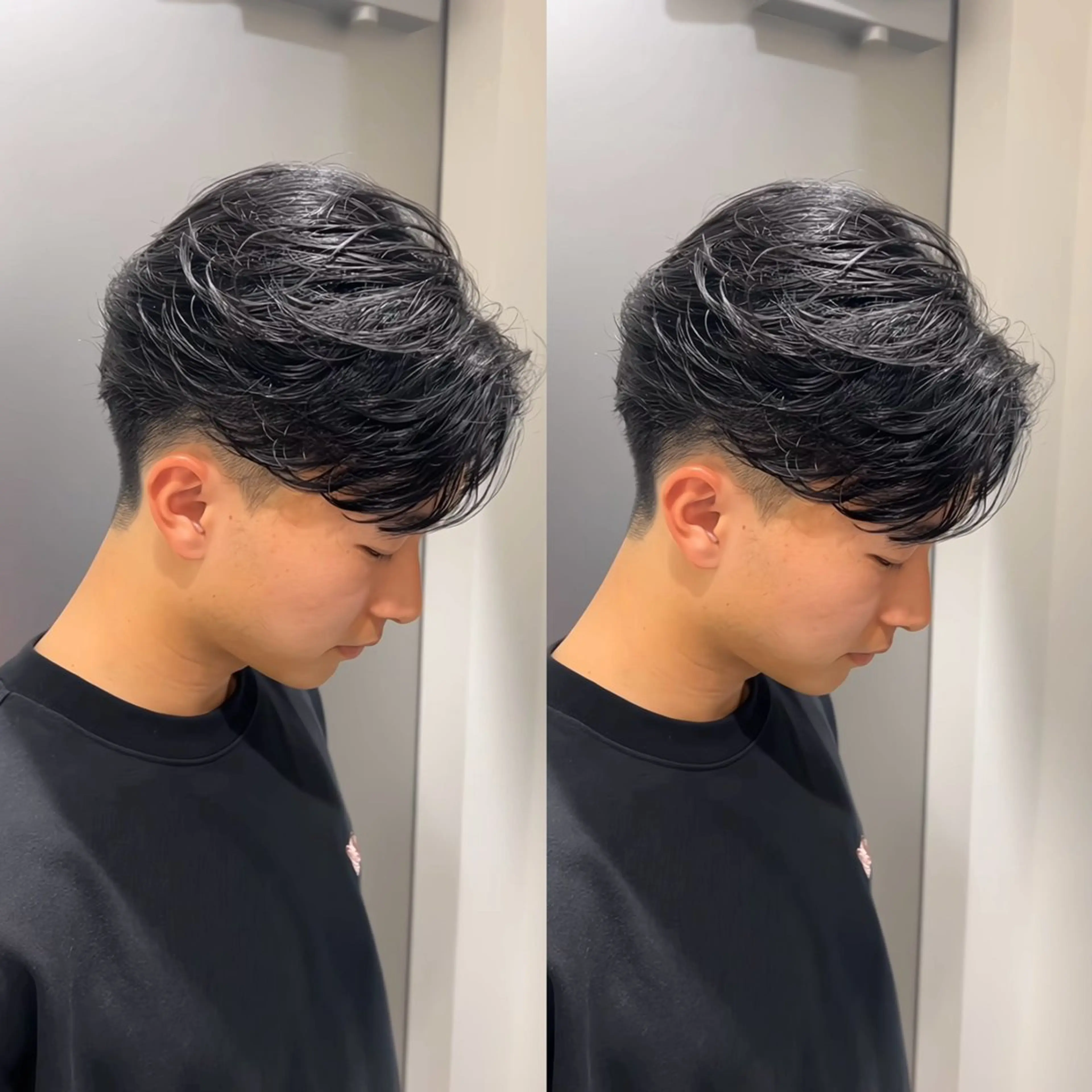 ショート パーマ メンズ センターパート フェザーパーマ メンズパーマ 刈り上げ ショートヘア カット パーマ 🔥メンズヘア🔥 かいきのヘアスタイル