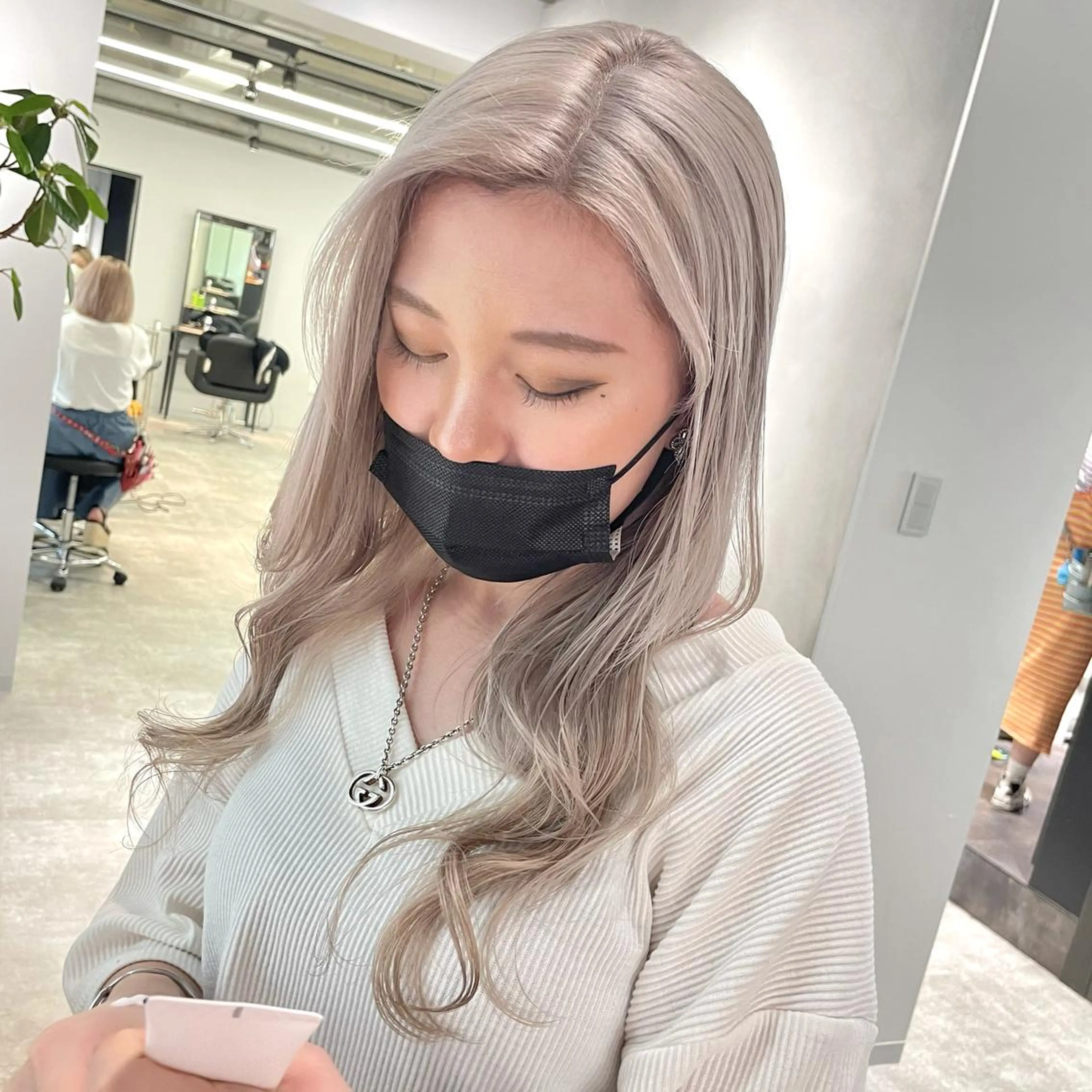 ロング カラー ハイトーンカラー ヘアカラー トリートメント MiL所属・✨ハイトーン✨ 濱田知孝のヘアスタイル