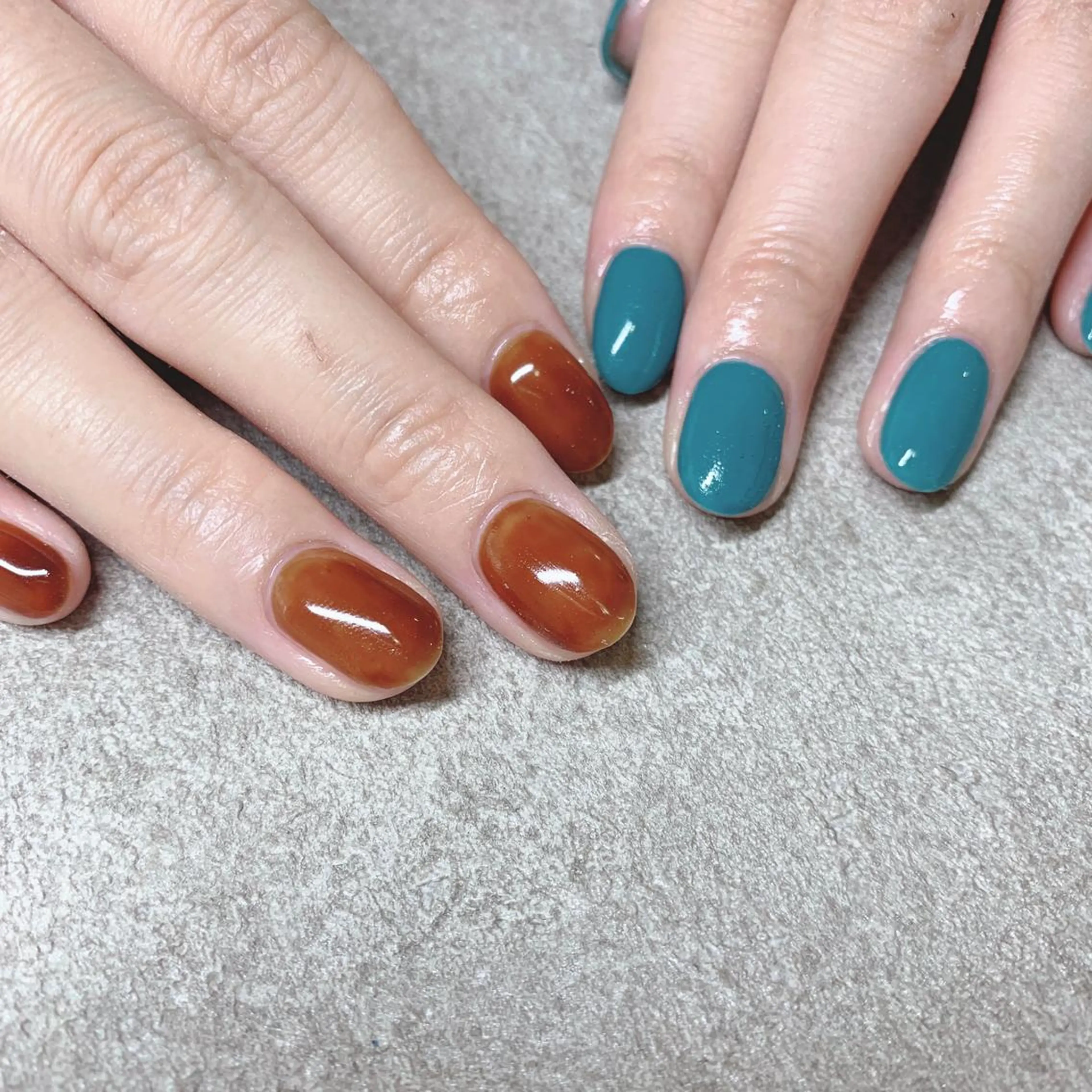 カラー ネイル ハンドネイル Cozy_ ilumのネイルデザイン