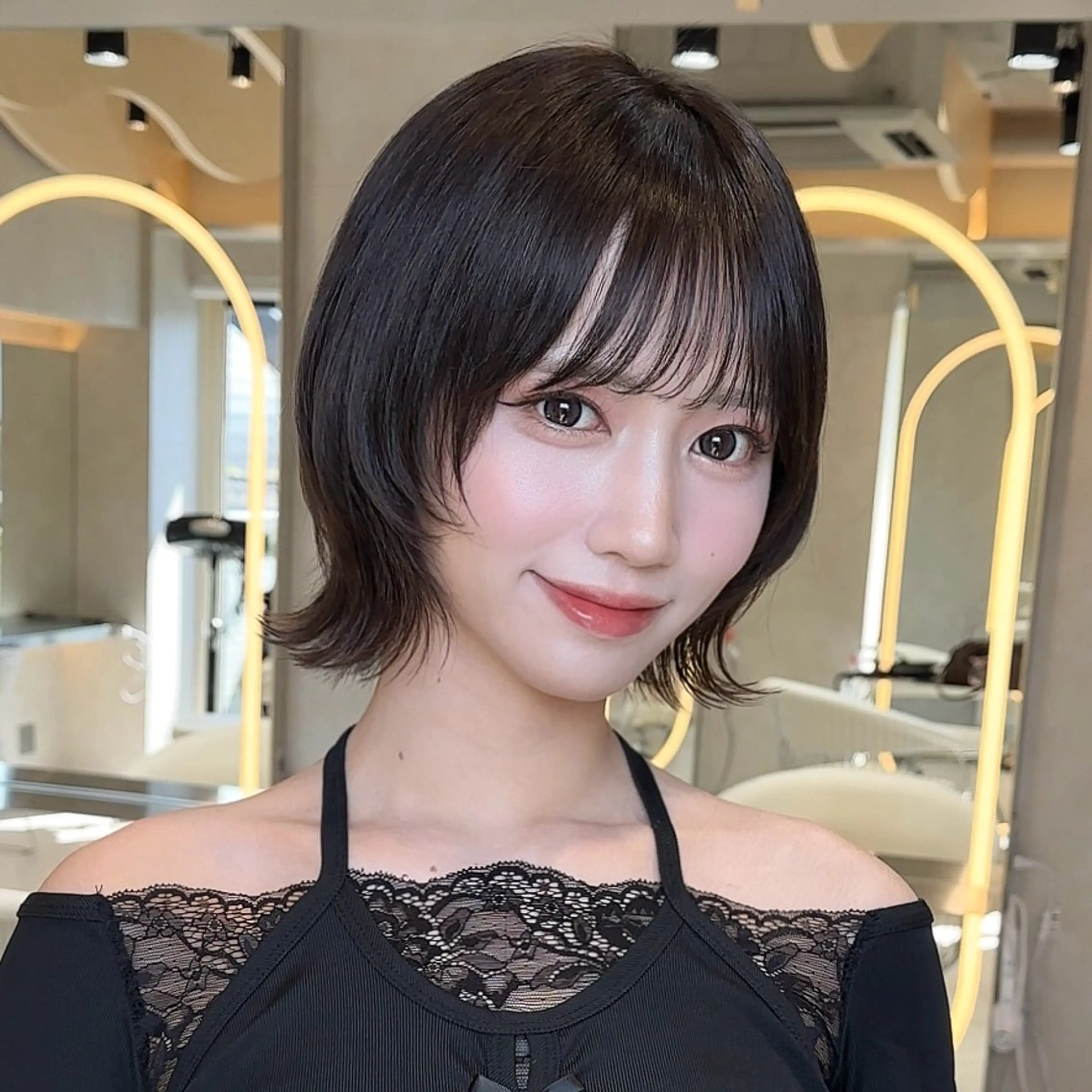 ショート カラー カット ヘアカラー トリートメント 原宿/韓国ボブ /くびれボブ/優希のヘアスタイル