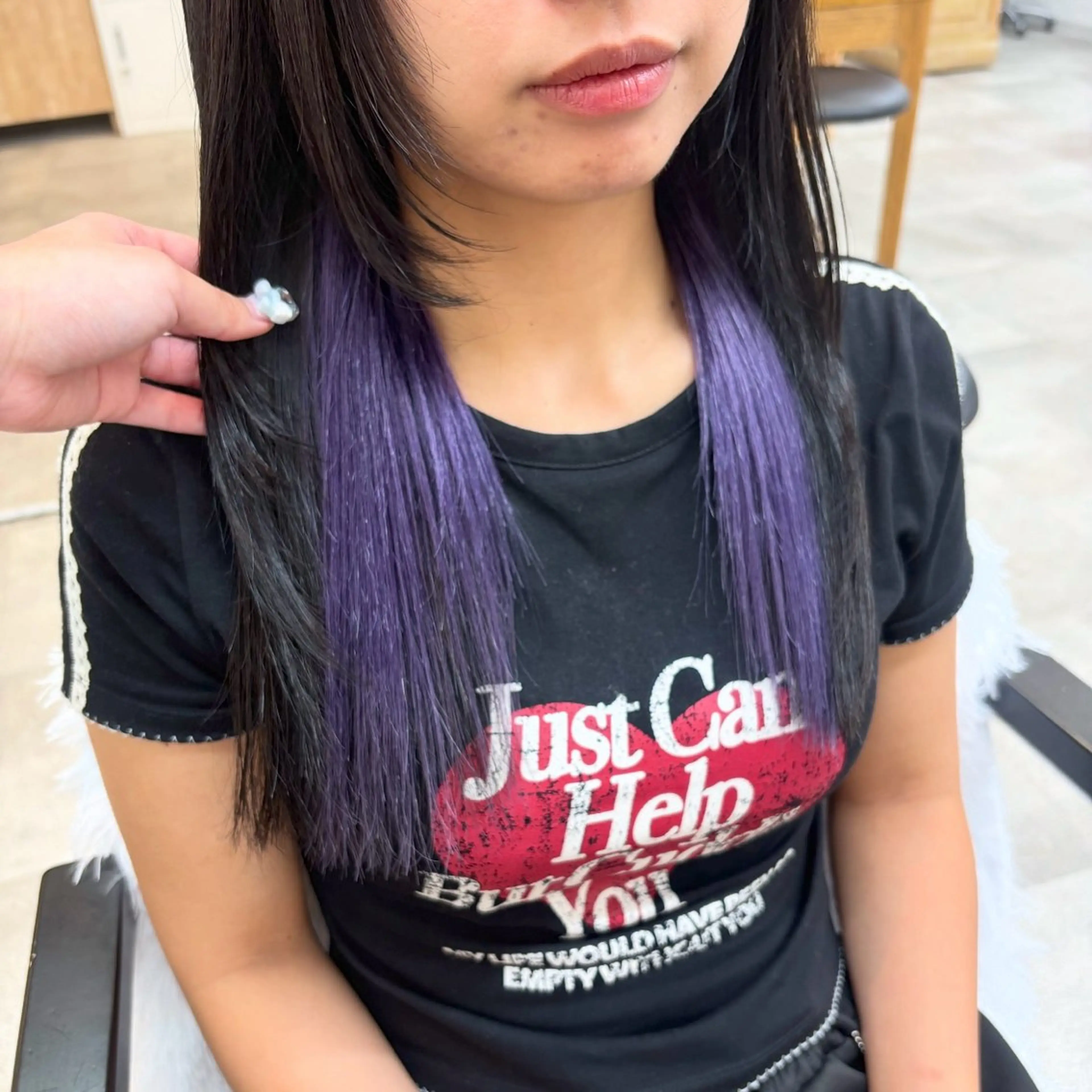 セミロング カラー 透明感カラー ヘアカラー トリートメント ヘアセット 渋谷🩶ハイトーン 🩶FUMUのヘアスタイル