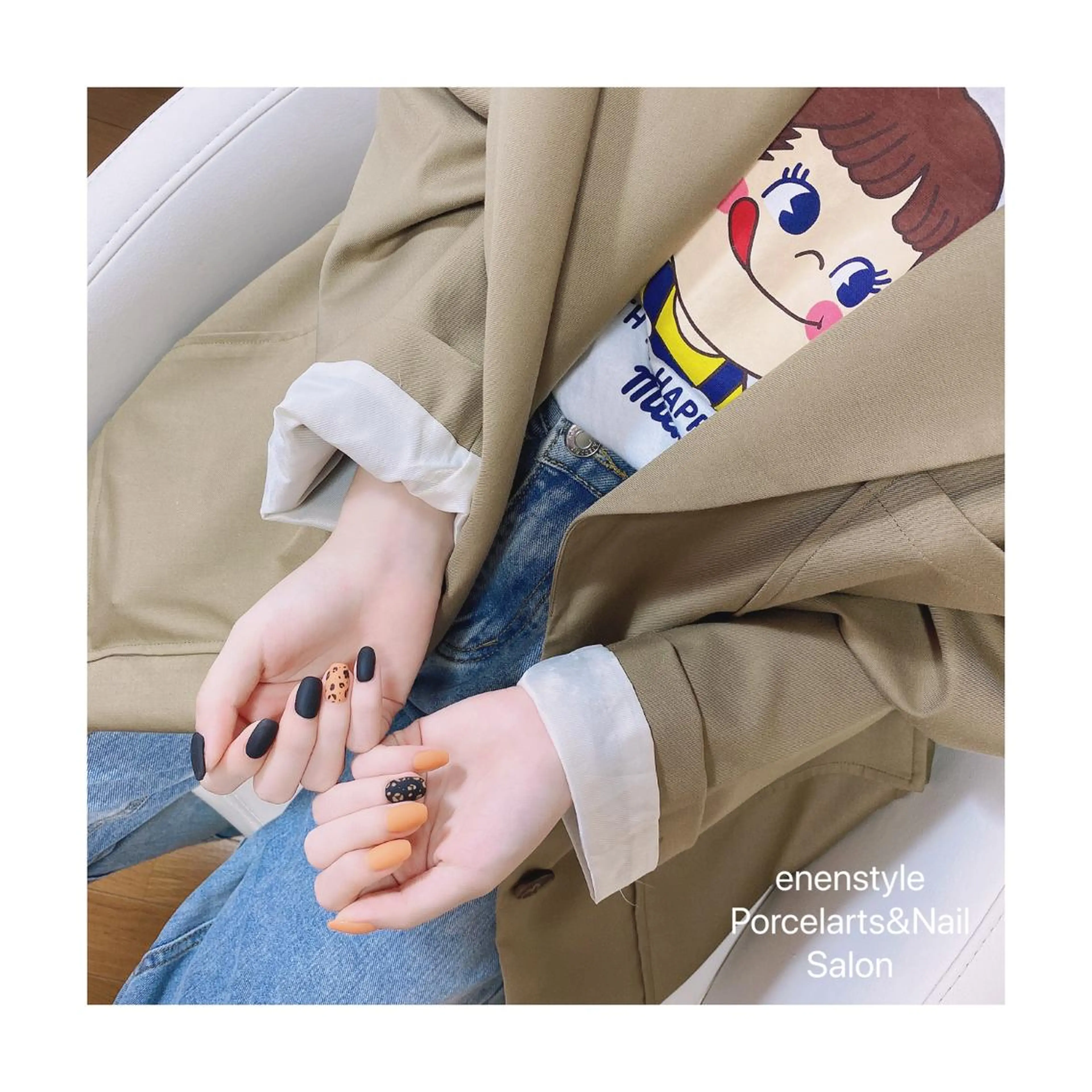 ミディアム ネイル ハンドネイル 👑enen style👑のネイルデザイン