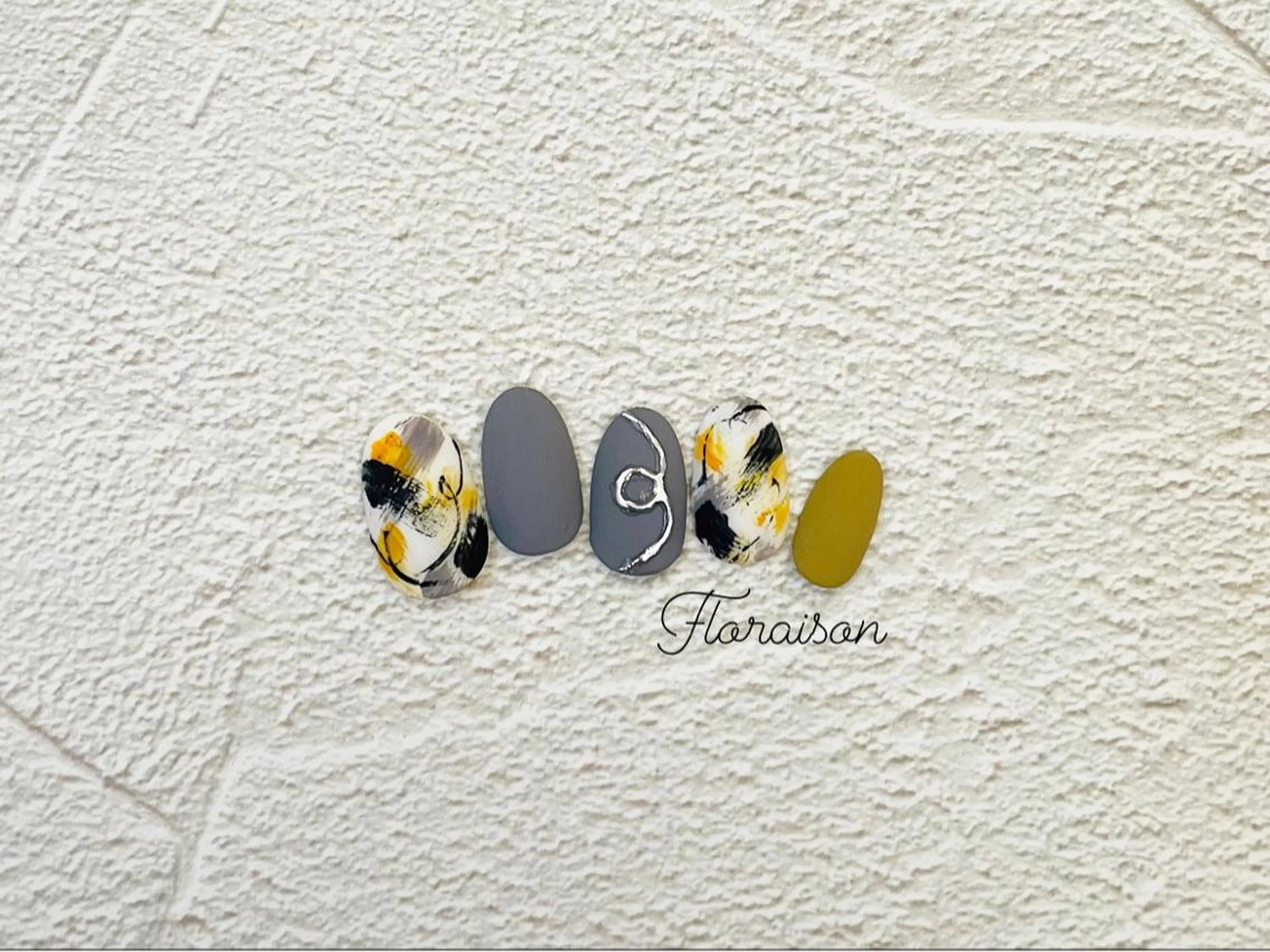 ショート ネイル アートネイル フレンチネイル キラキラネイル 大理石ネイル(マーブル) ミラーネイル Floraison YUIのネイルデザイン