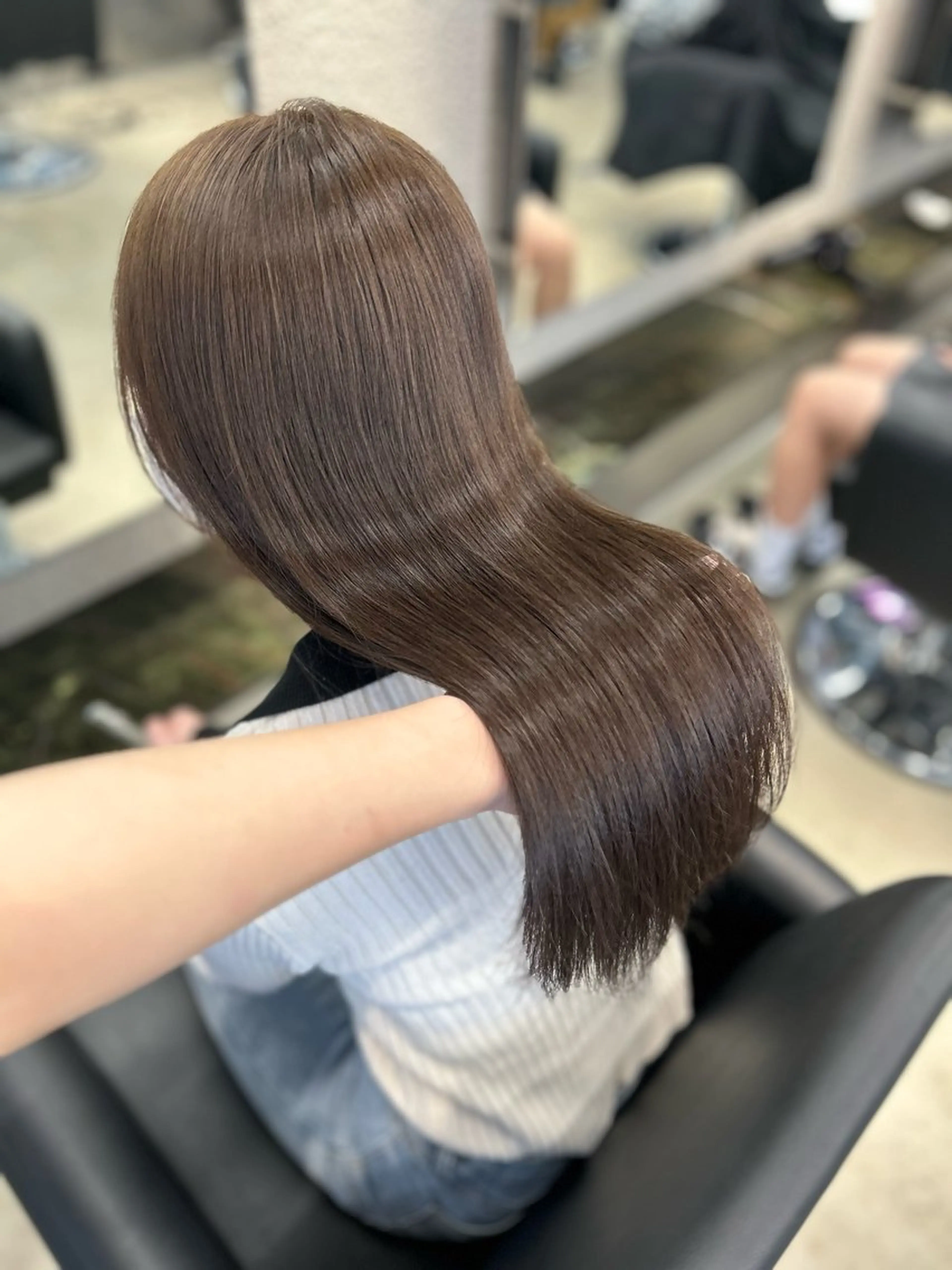 ロング パーマ 髪質改善 縮毛矯正 トリートメント ストレートパーマ 縮毛矯正 渋谷/原宿♡PELE 縮毛矯正/ストレートのヘアスタイル