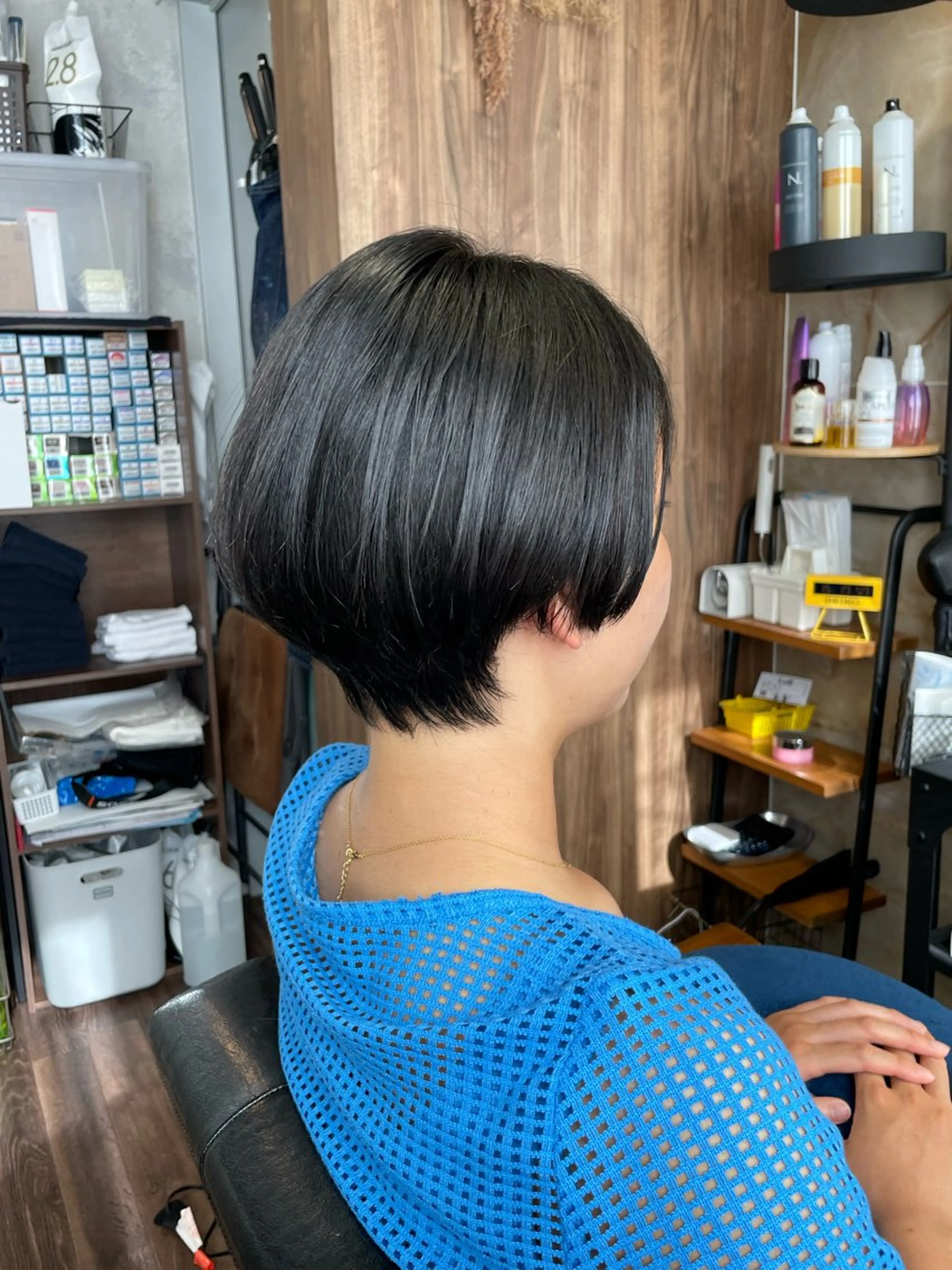 ショート カット Lull1人美容室 バレイヤージュのヘアスタイル